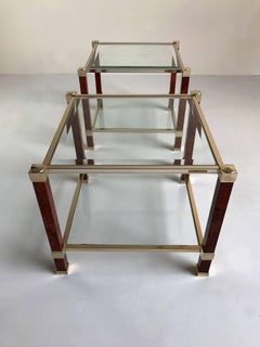 Paire de tables de canapé, signées Pierre Vandel, Paris, 1980