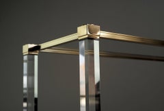 Pierre Vandel, Plexiglass and Gilded Metal Console, France, 1980