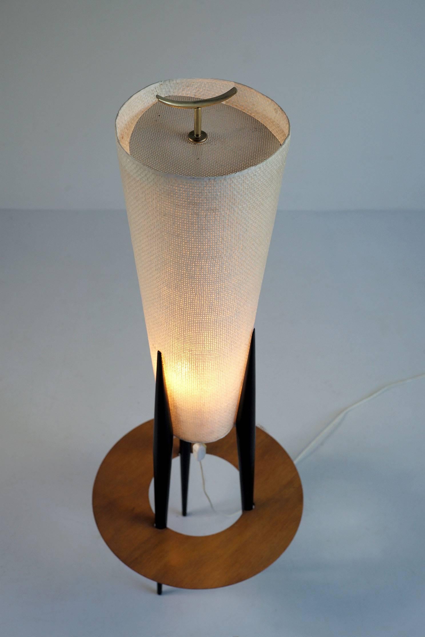 Tripod Floor Lamp by Jean Rispal, France, 1950 at 1stDibs
