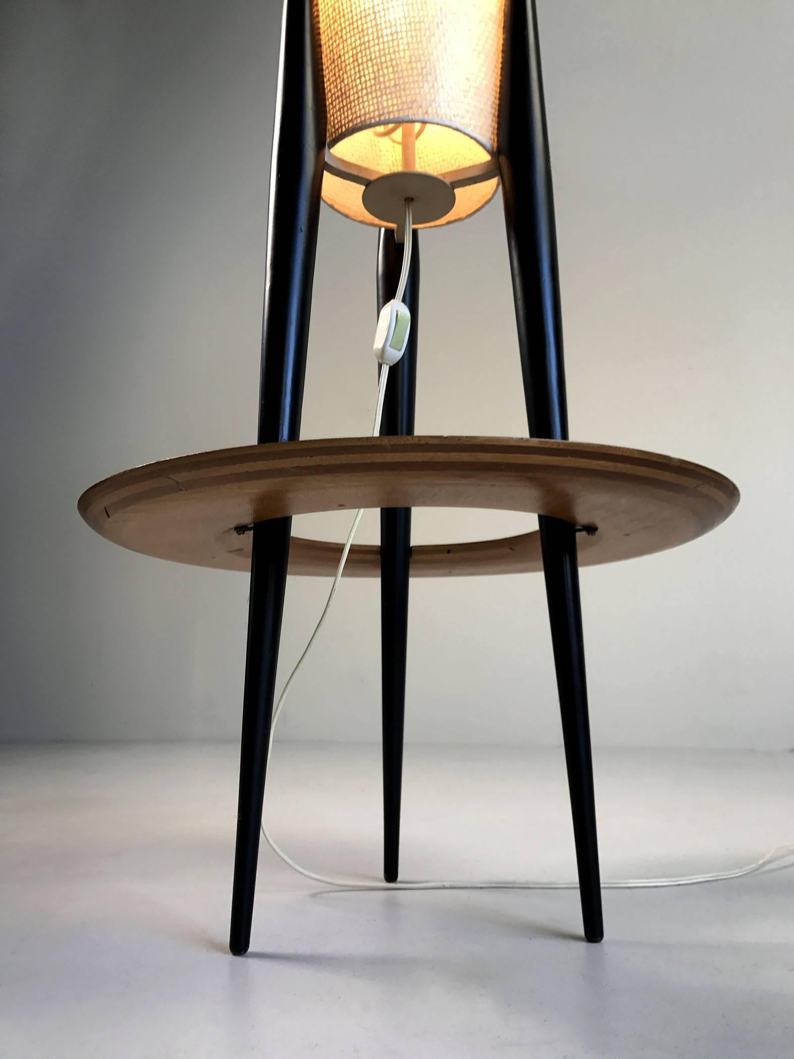 Mid-20th Century Tripod Floor Lamp by Jean Rispal, France, 1950