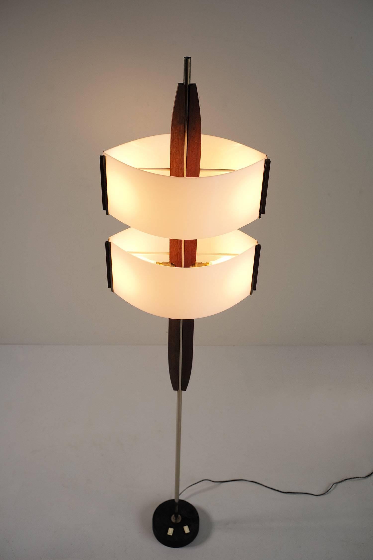 French TOTEM Floor Lamp, Maison Arlus, France, 1960