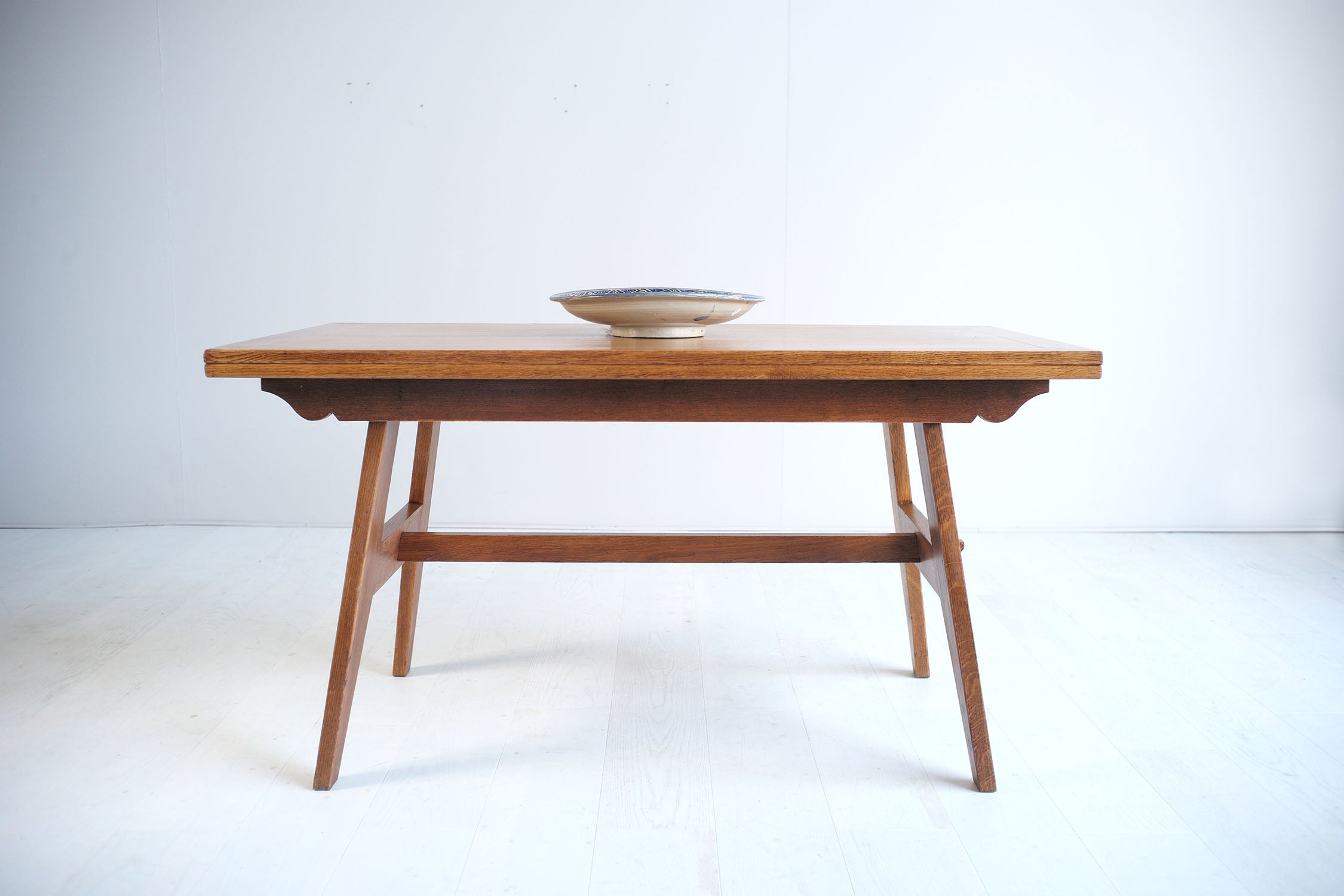 René Gabriel Oak Dining Table France 1945 For At 1stdibs