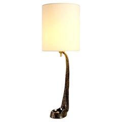 Brutalist Lamp Base in Stainless Steel, 1970