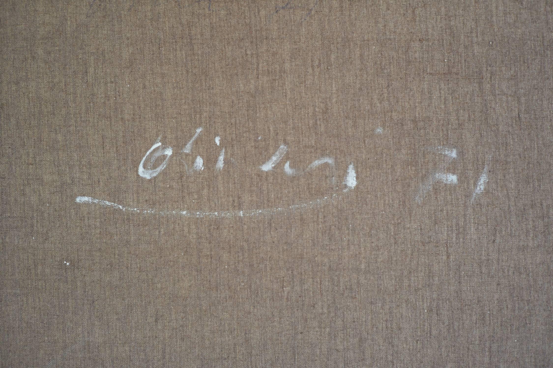 Fin du 20e siècle Claudio Olivieri, Diacromia, huile sur toile datée de 1971 en vente