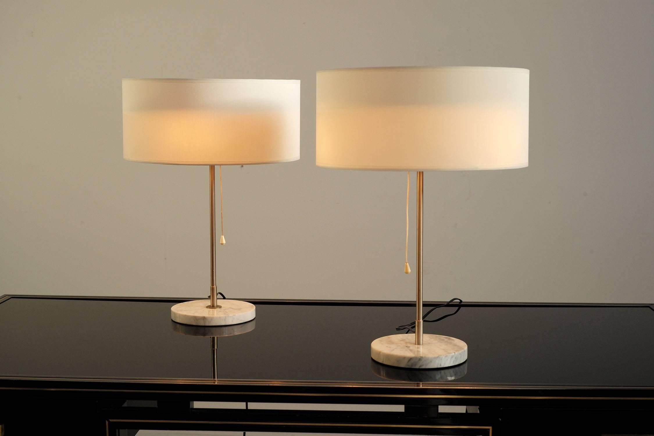 Alain Richard Pair of Lamps Edited by Pierre Disderot, France, 1960 1
