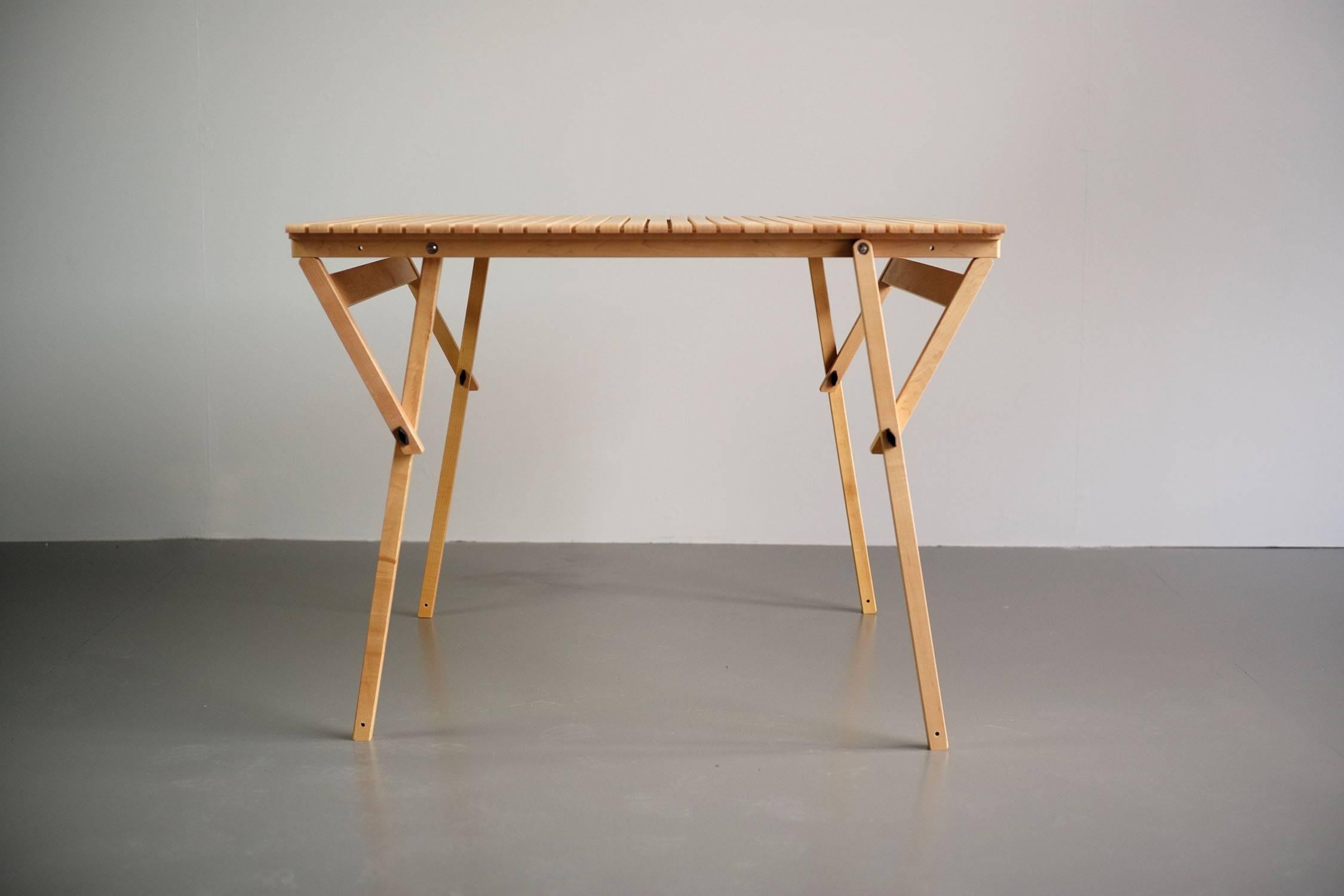 Late 20th Century Jean-Claude Duboys, A6 Maple System Table, France, 1980 For Sale