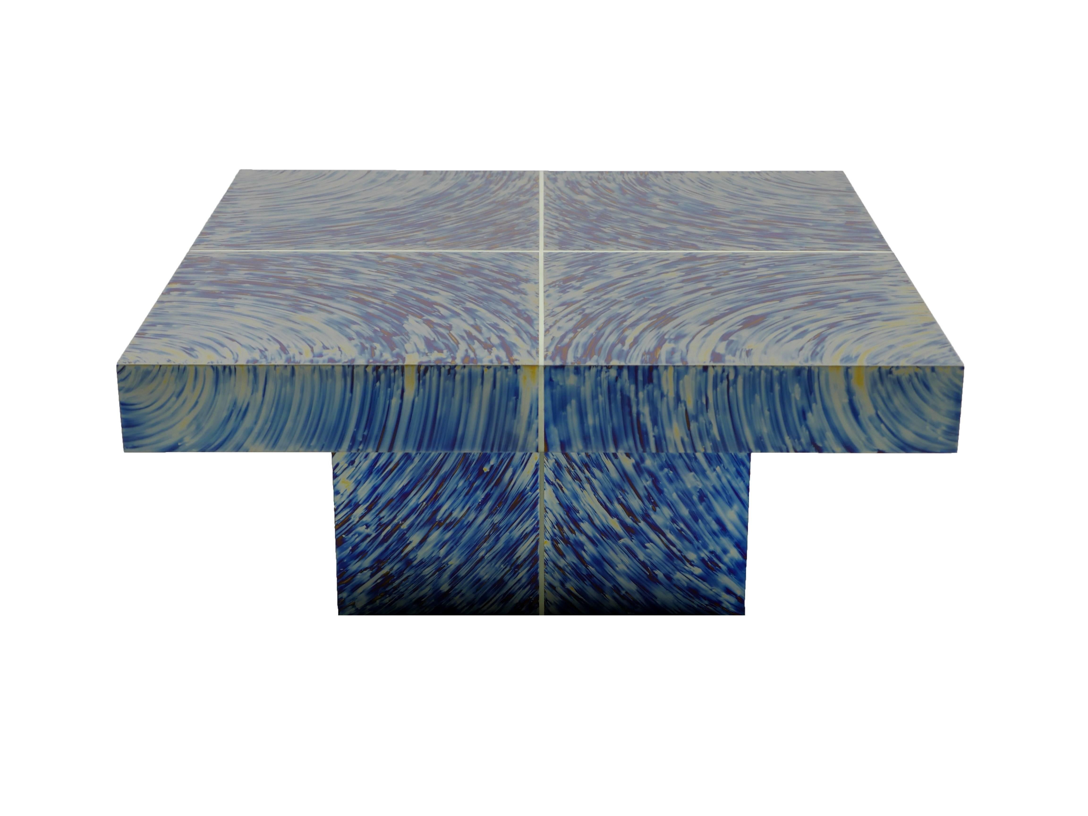 The HYPNOSE coffee table by Xavier Mennessier, is made of hand patinated titanium with fluorescent lines.
Signed and numbered.
Custom sizes and patinas available. Please, contact us!
This table may be in stock. Check with us for
