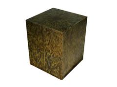 CUBE side table in titanium by Xavier Mennessier