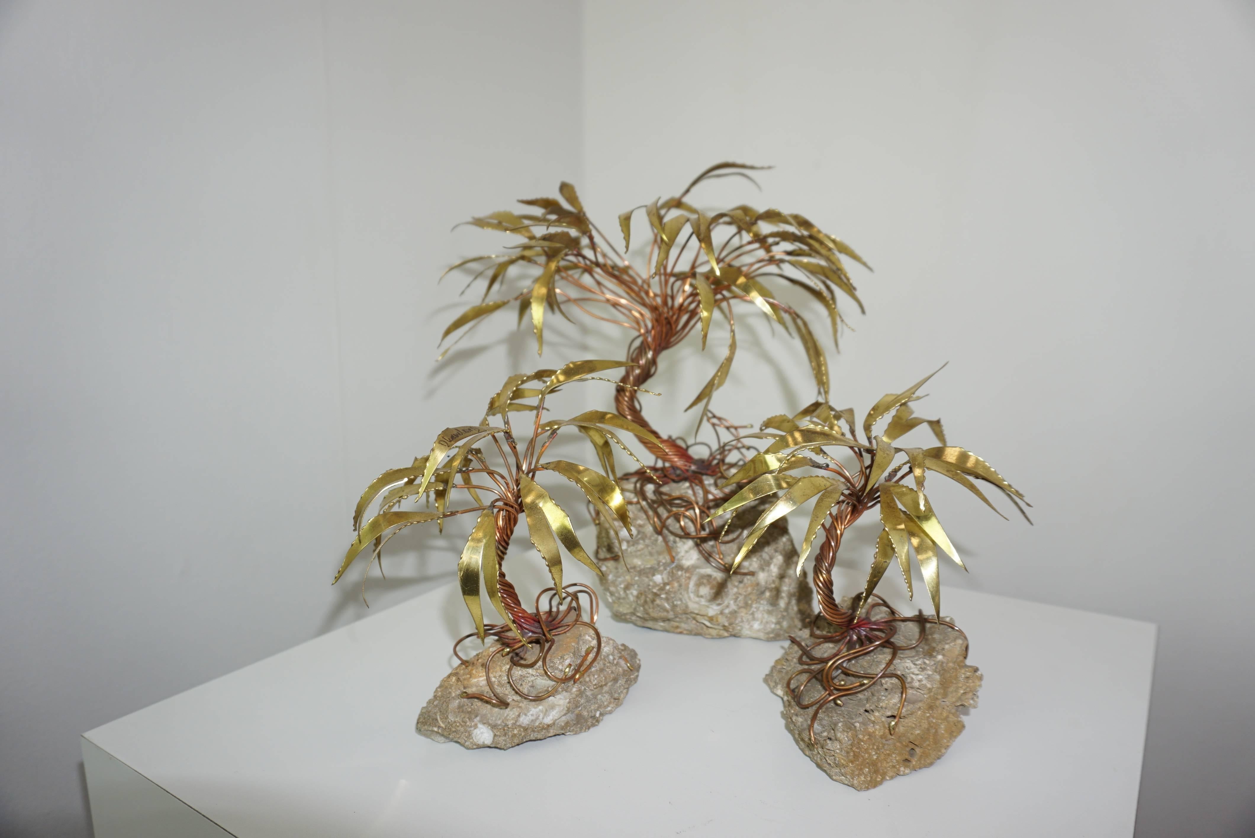 Space Age Palm Trees Forest / Vintage Sculptures by Daniel Dhaeseleer For Sale