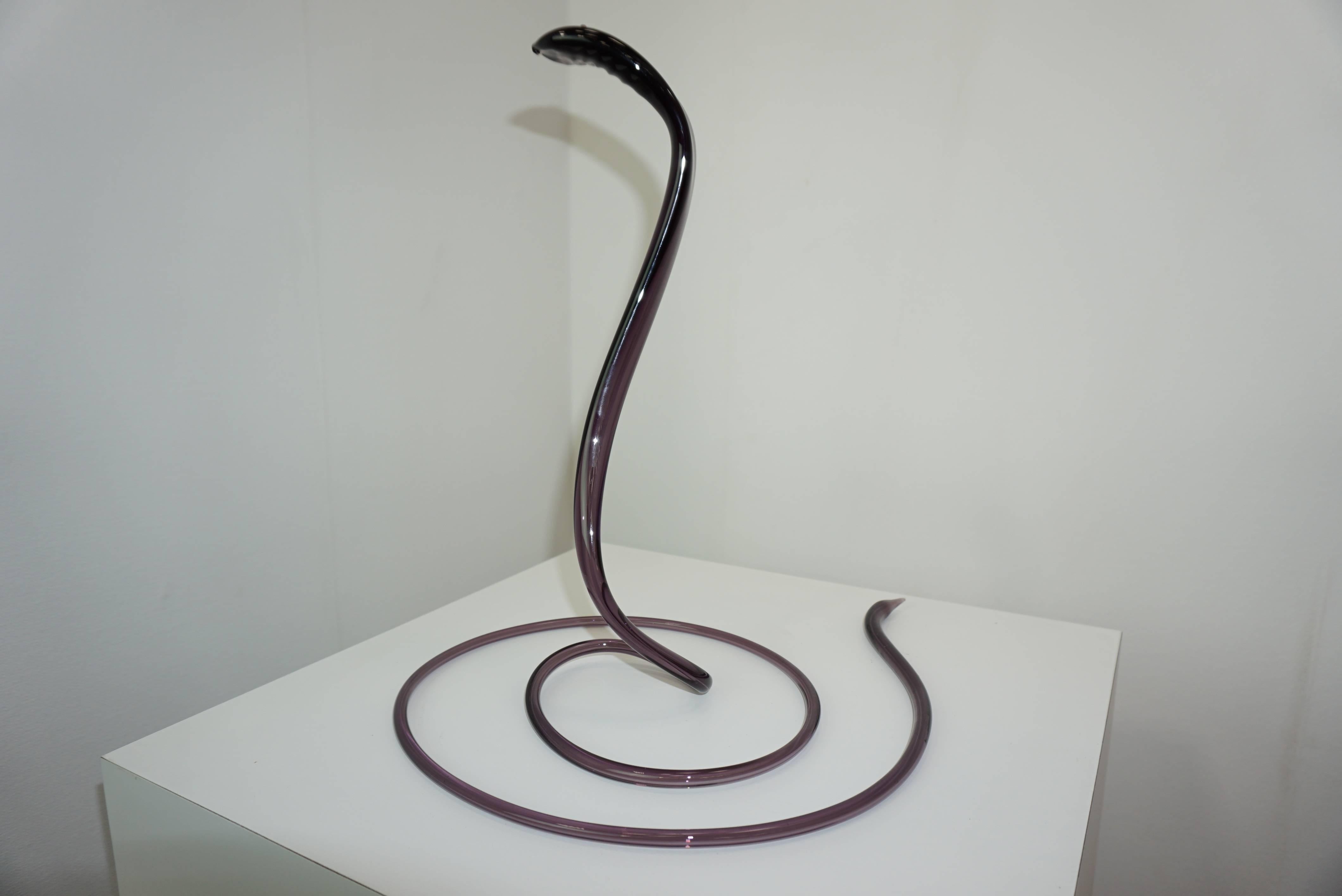 Cobra Stylized/ Scuplure in Murano Glass In Excellent Condition In Tourcoing, FR