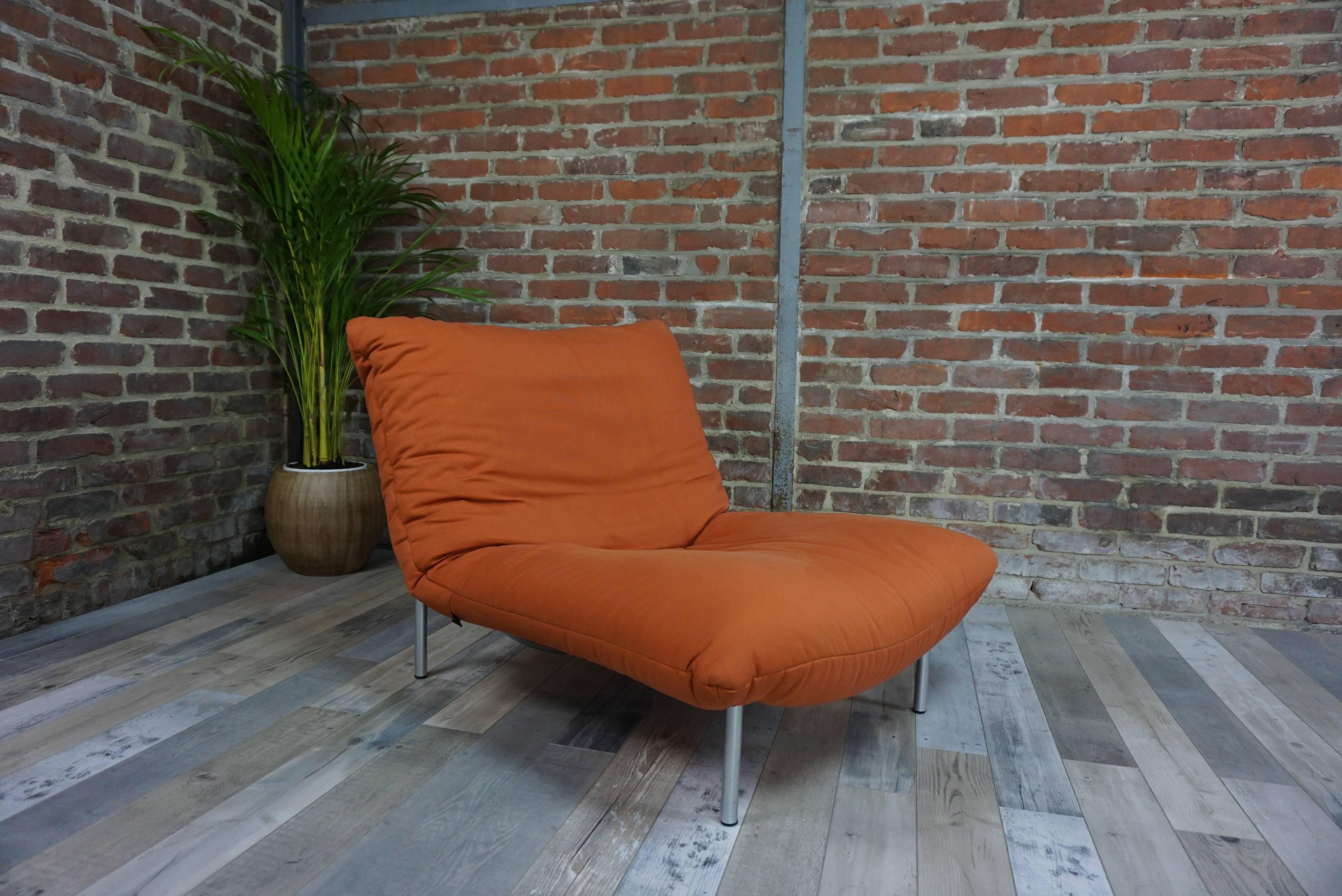 Vintage Lounge Chair and Ottoman by Pascal Mourgue for Cinna In Excellent Condition In Tourcoing, FR