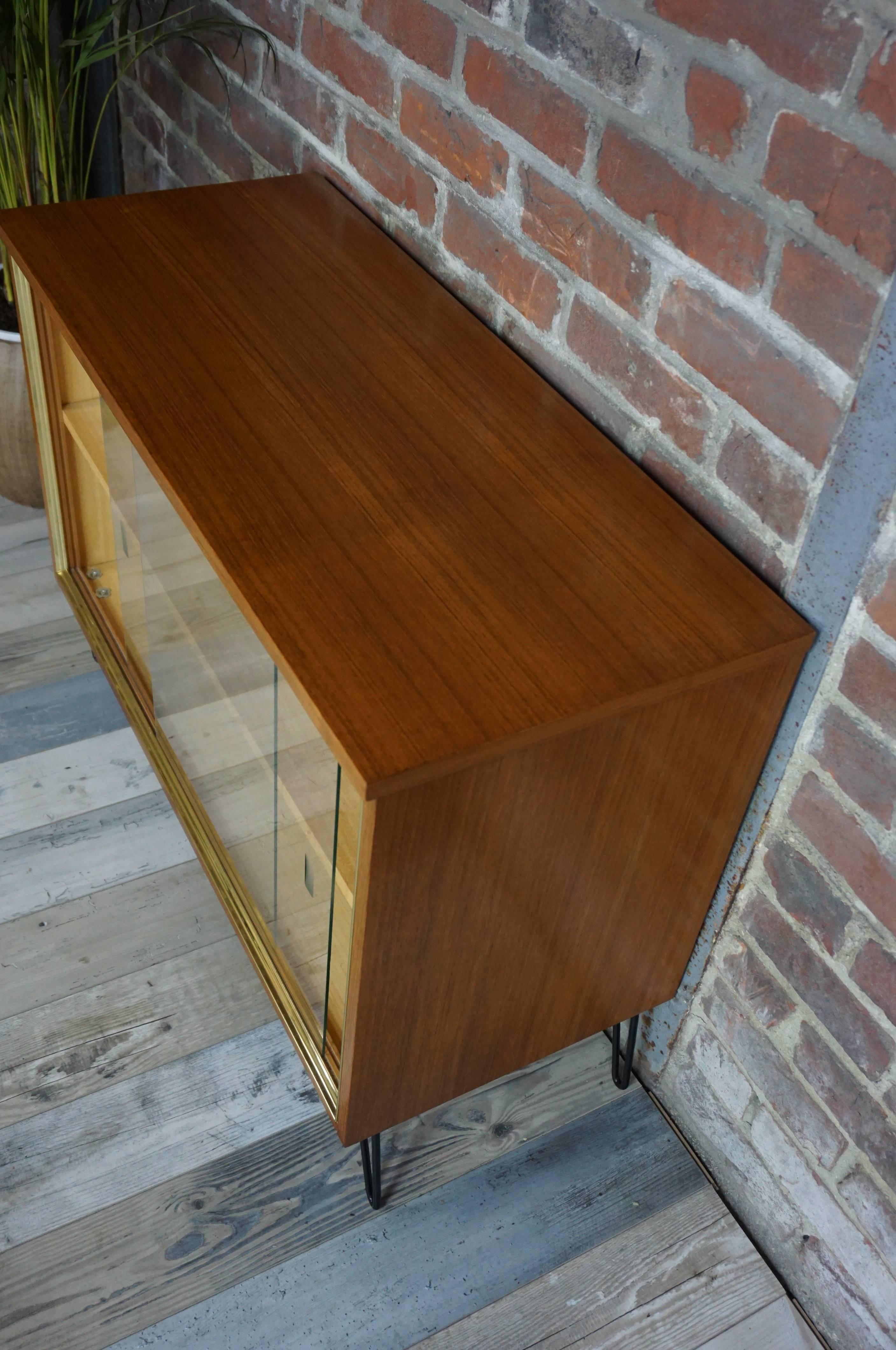 1950s glass display cabinet