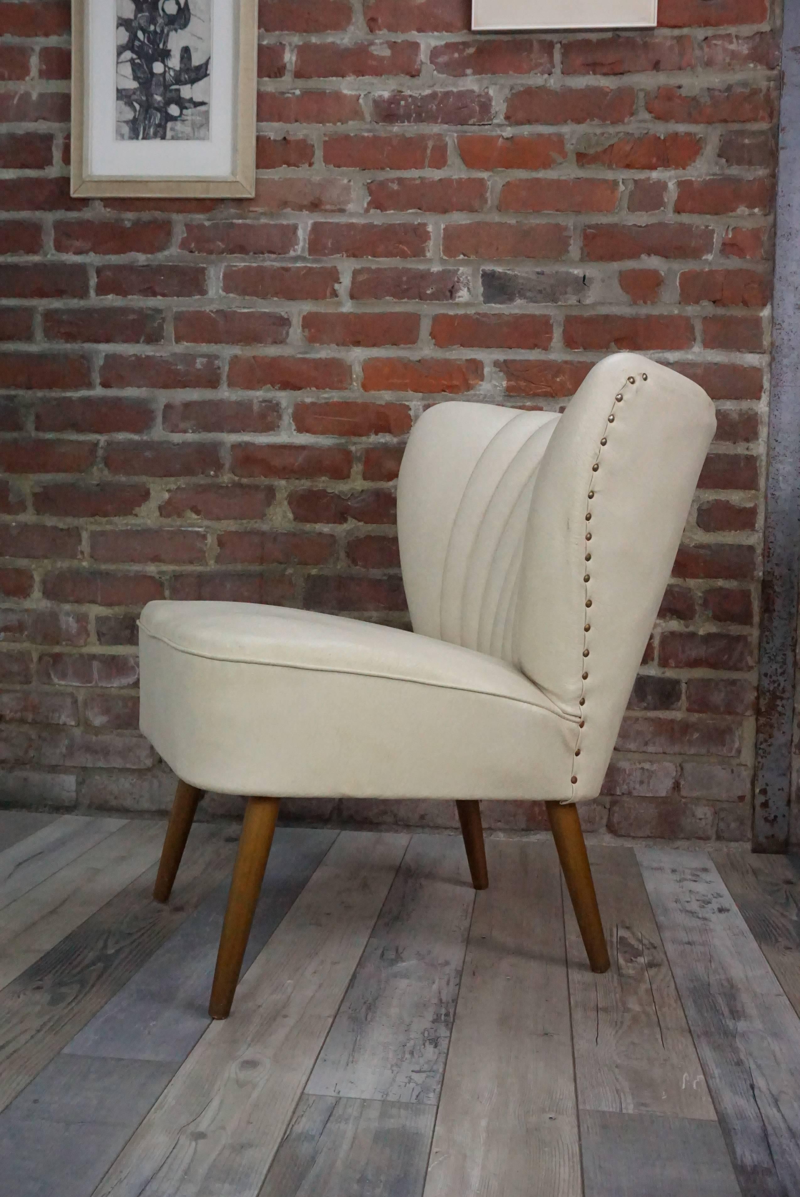 Cocktail Armchair of the 1950s In Excellent Condition In Tourcoing, FR