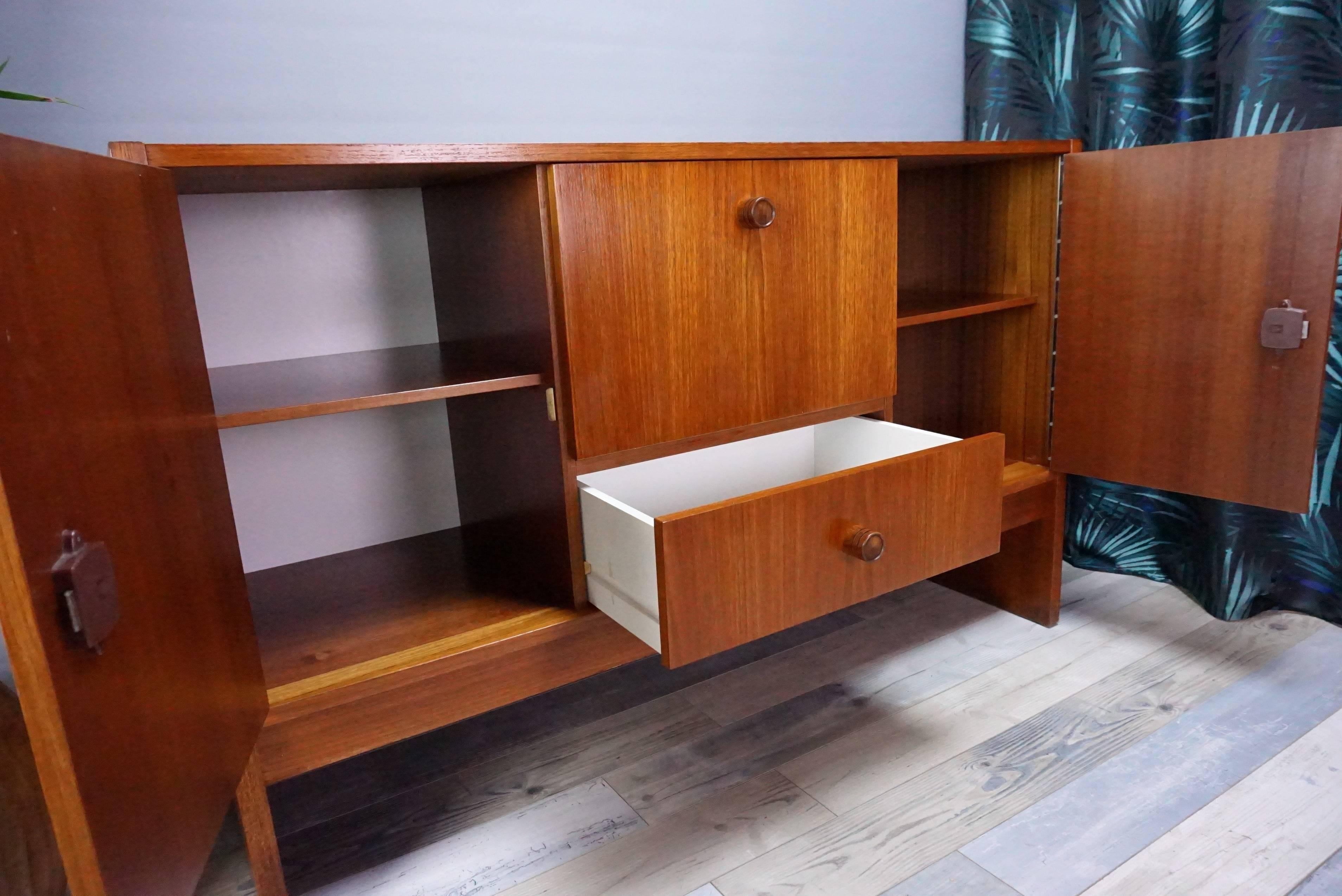 Mid-Century Modern Teak Storage Cabinet or Sideboard of the 1950s