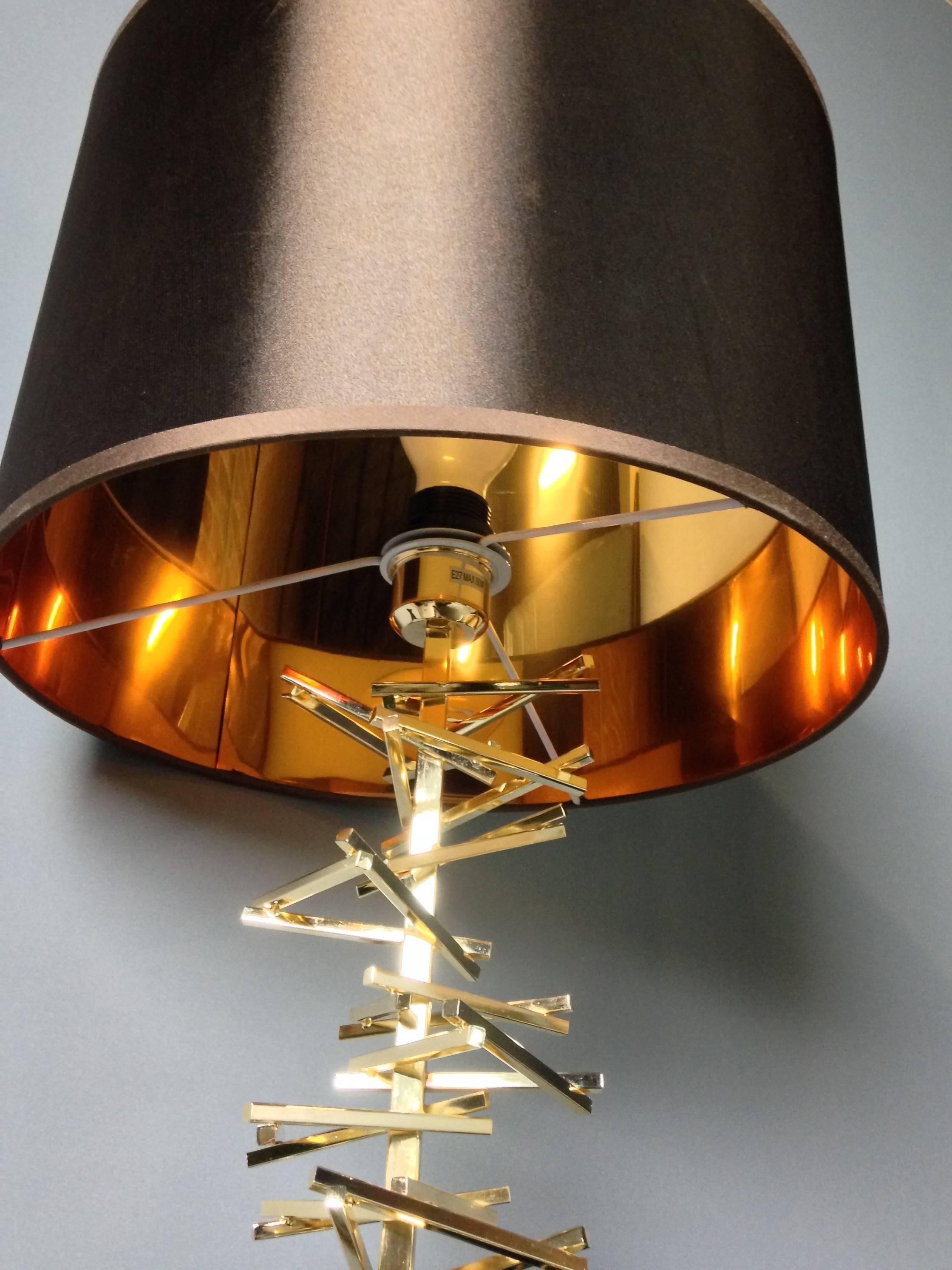 Contemporary Gold Metal Table Lamp