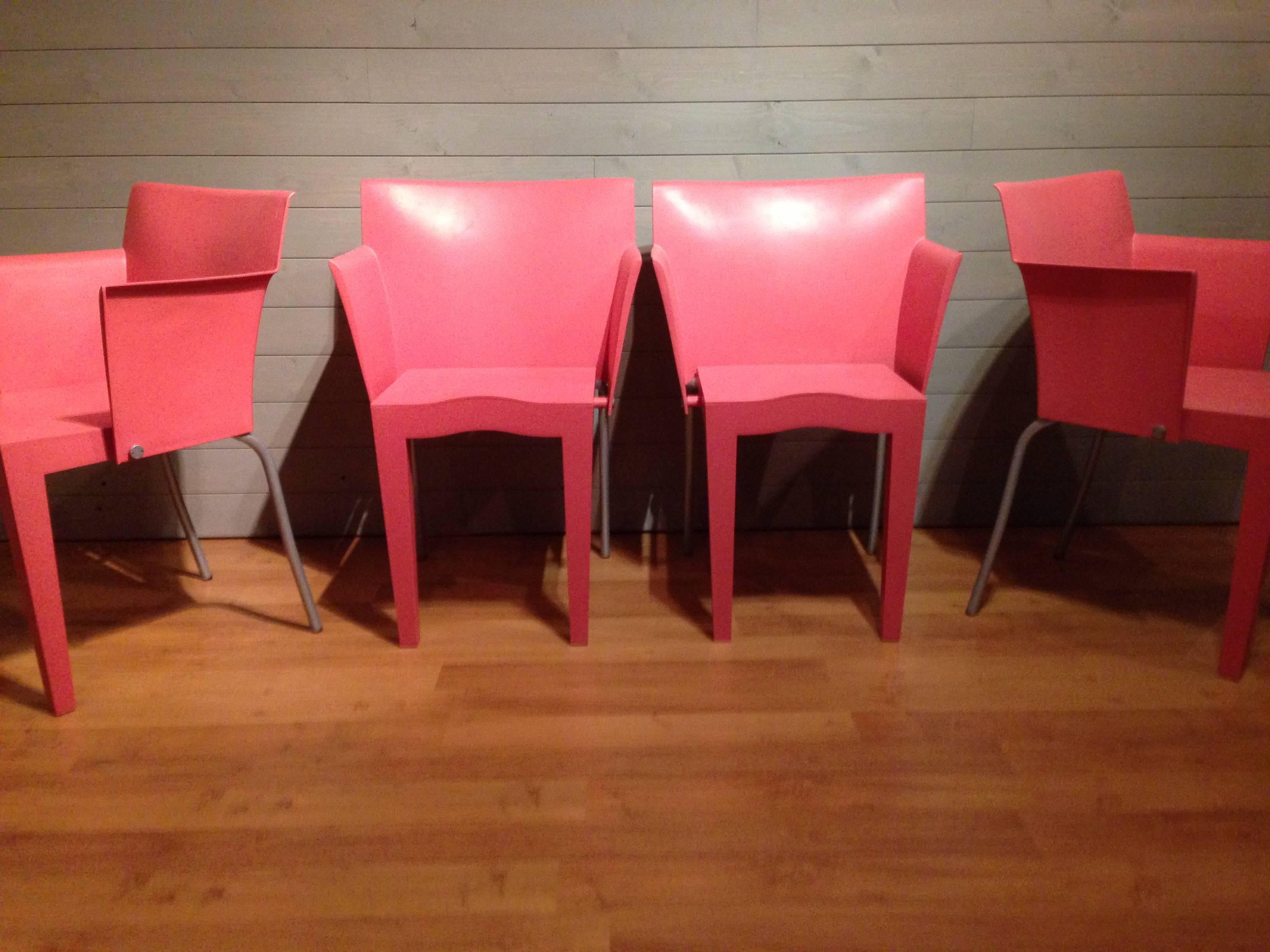 Modern Set of 2 Armchairs by Philippe Starck Model Super Glob for Kartell