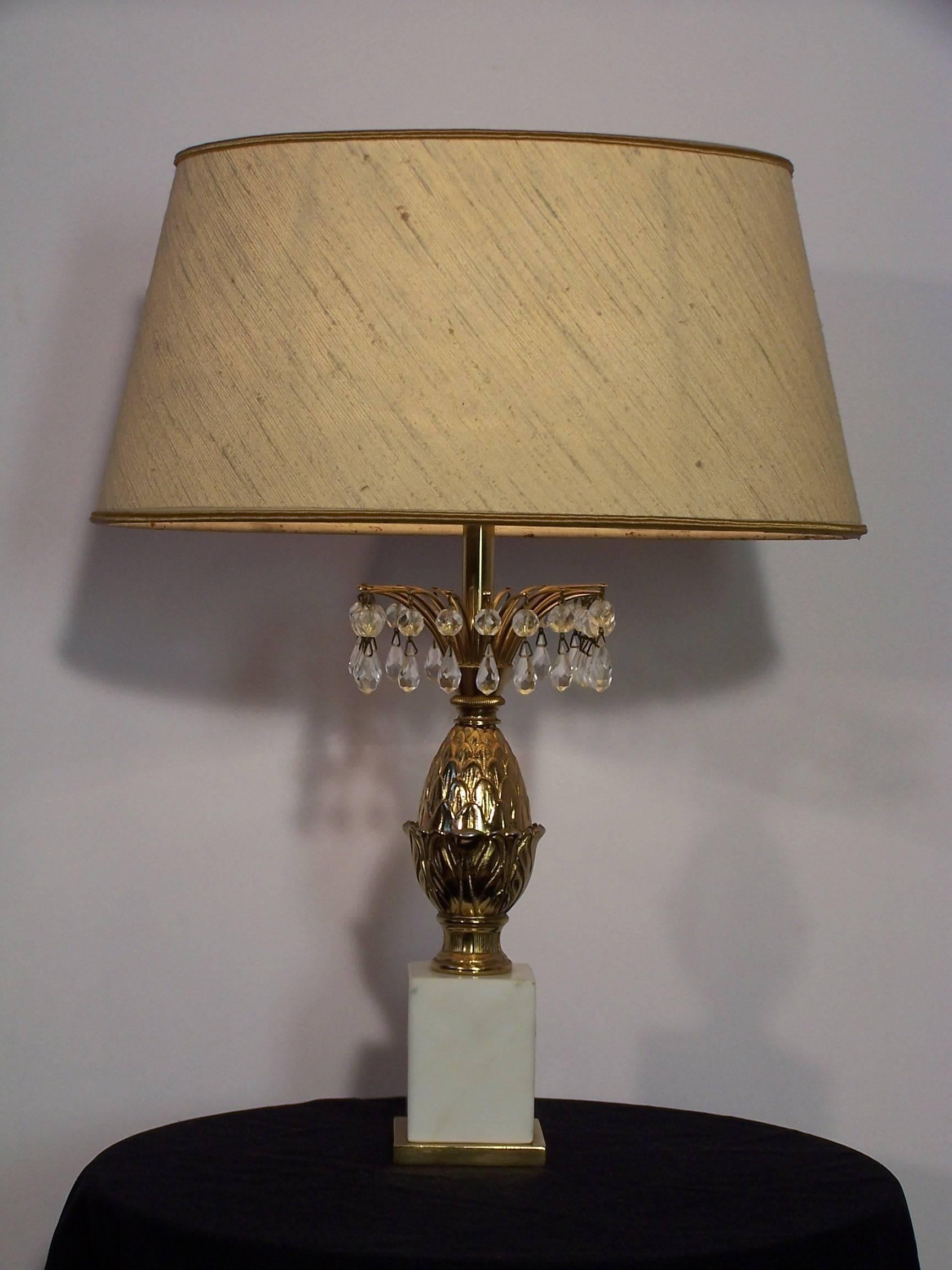 Vintage Pineapple Table Lamp from Loevsky&Loevsky In Excellent Condition In Tourcoing, FR