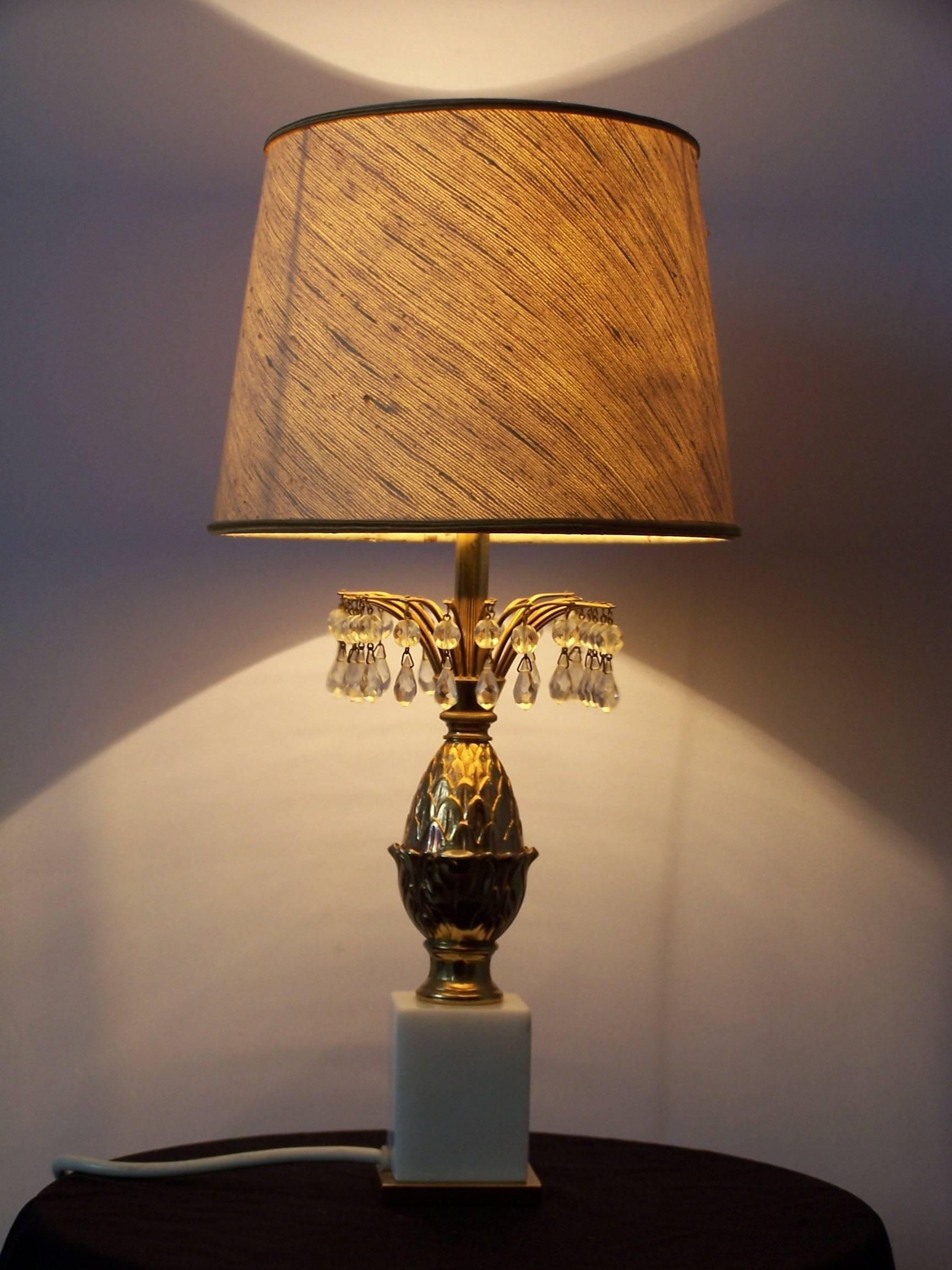 Brass Vintage Pineapple Table Lamp from Loevsky&Loevsky