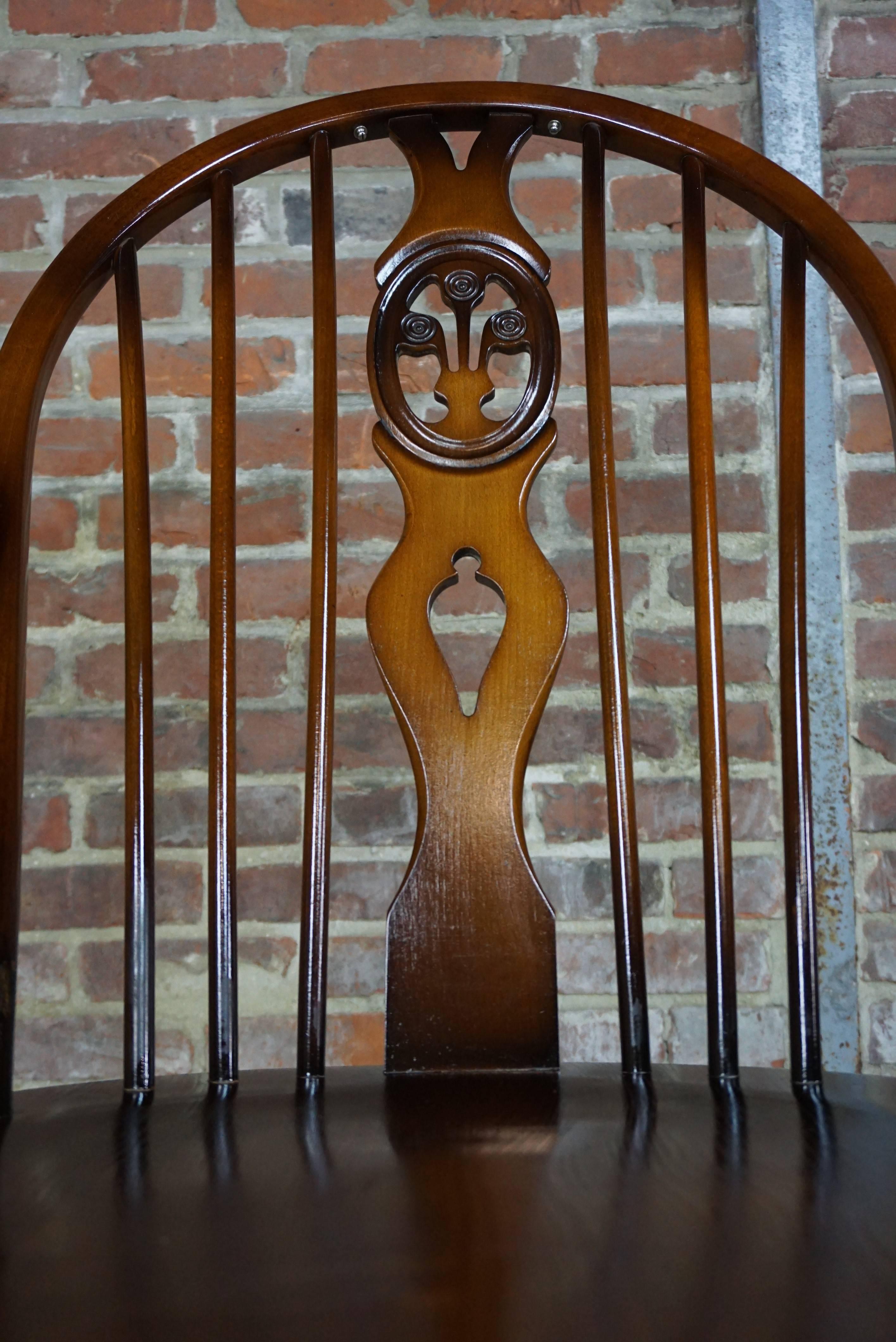 Rocking Chair 1950s Ercol with Cushions In Excellent Condition In Tourcoing, FR