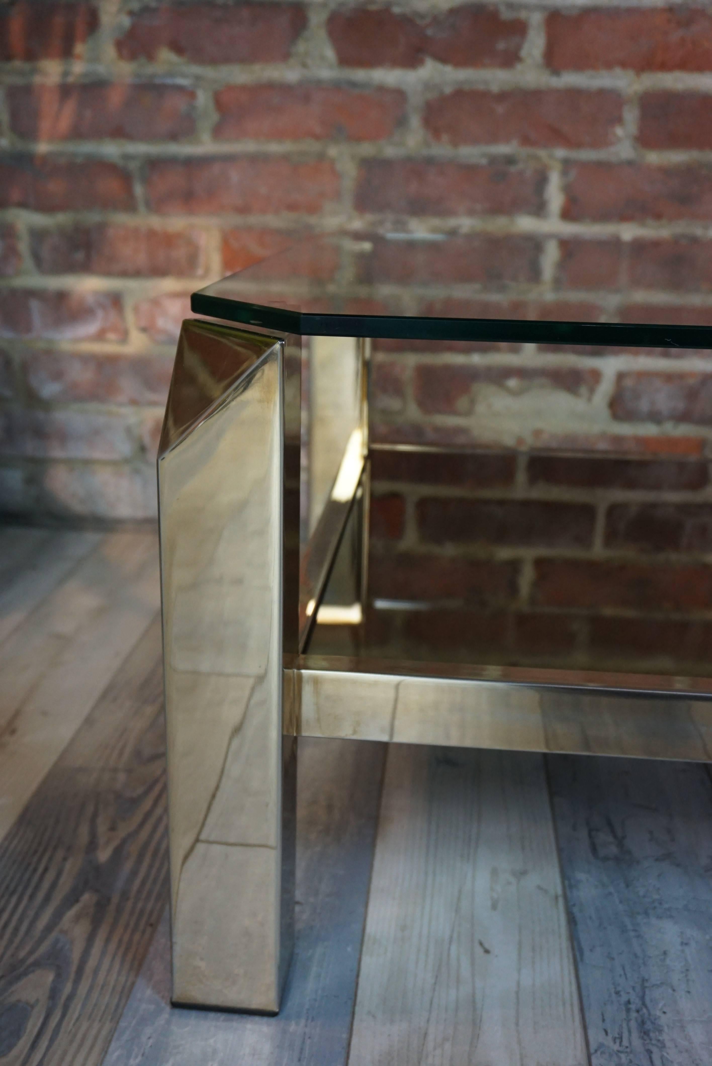 Vintage Golden Coffee Table with Fine Gold 1
