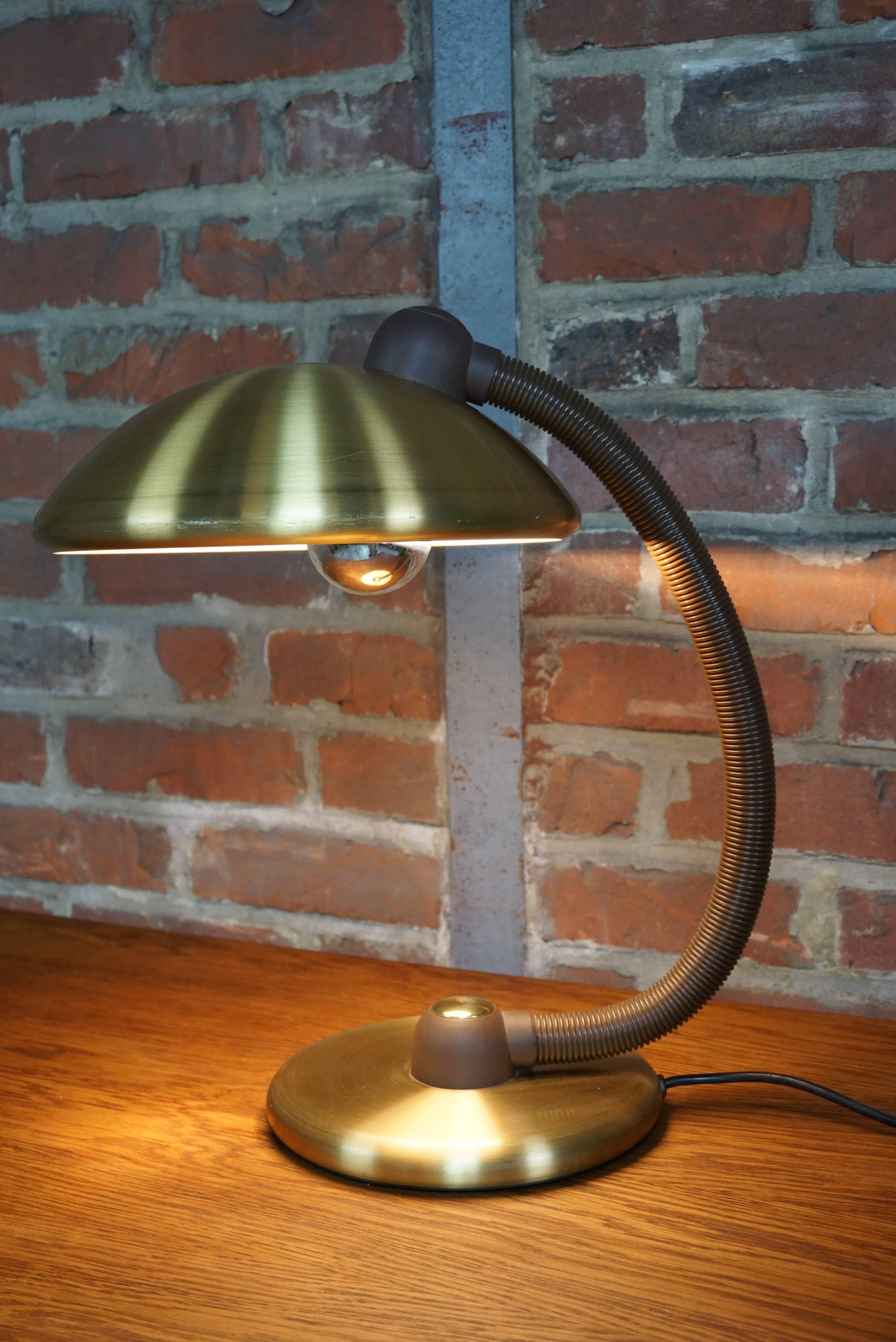 Modern Magnificent Gilded Brass Lamp Design 1970