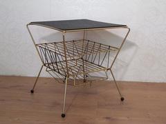 Side Table or Bedside Table and Black Scoubidou Thread