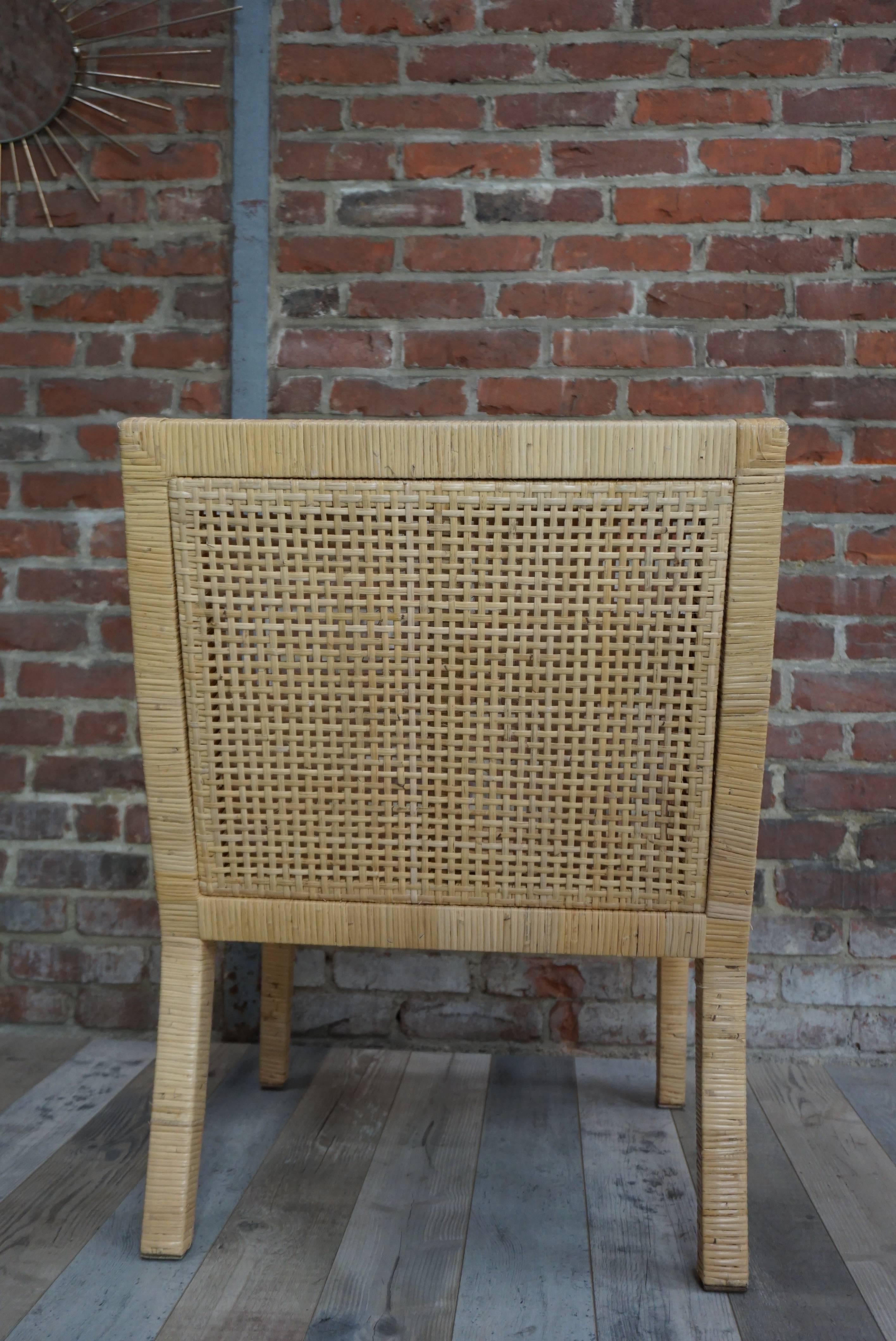 Bergère Rattan Model 1930 by J.M. Frank and A. Chanaux for Ecart International In Excellent Condition In Tourcoing, FR