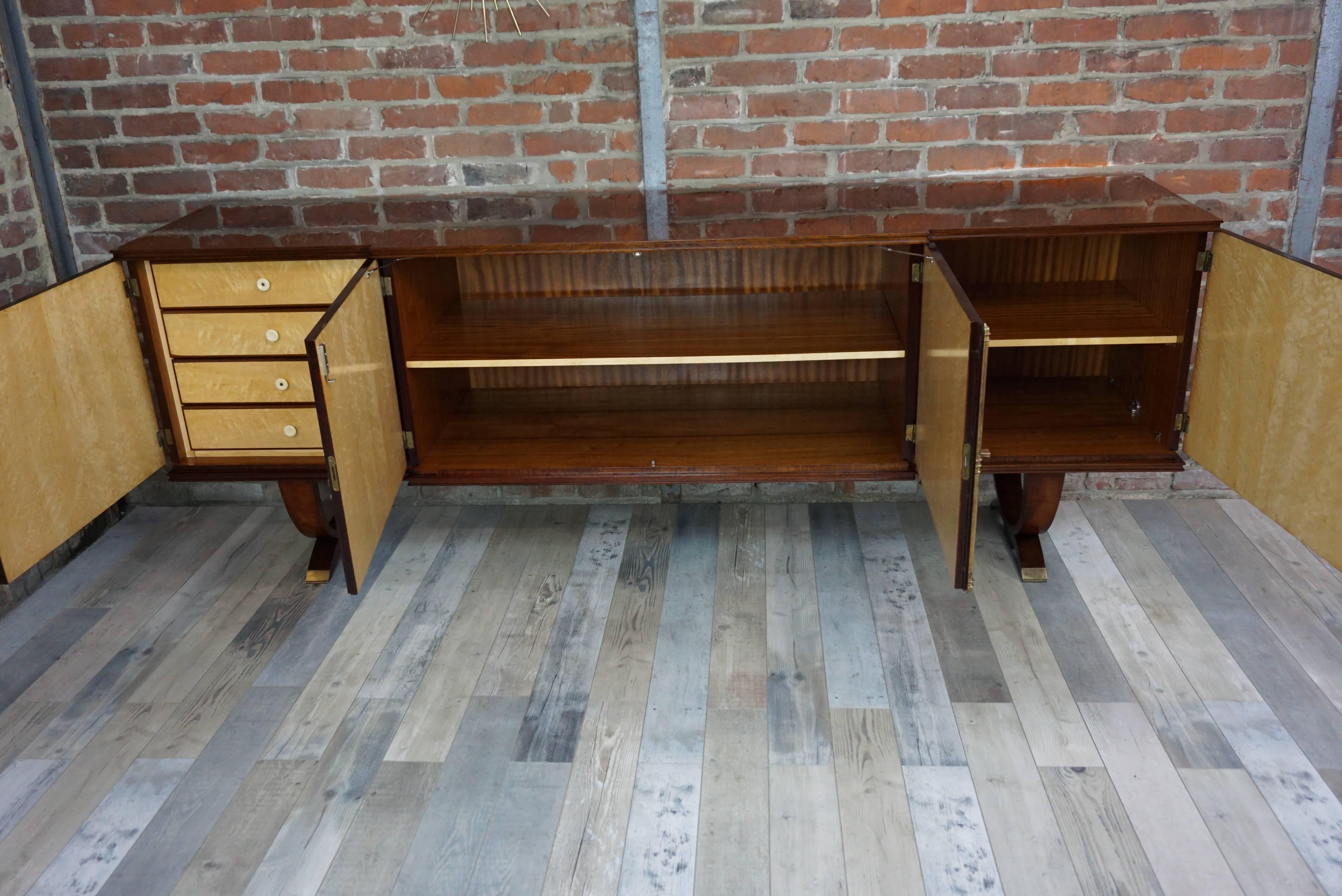 Bubinga Art Deco Style Sideboard