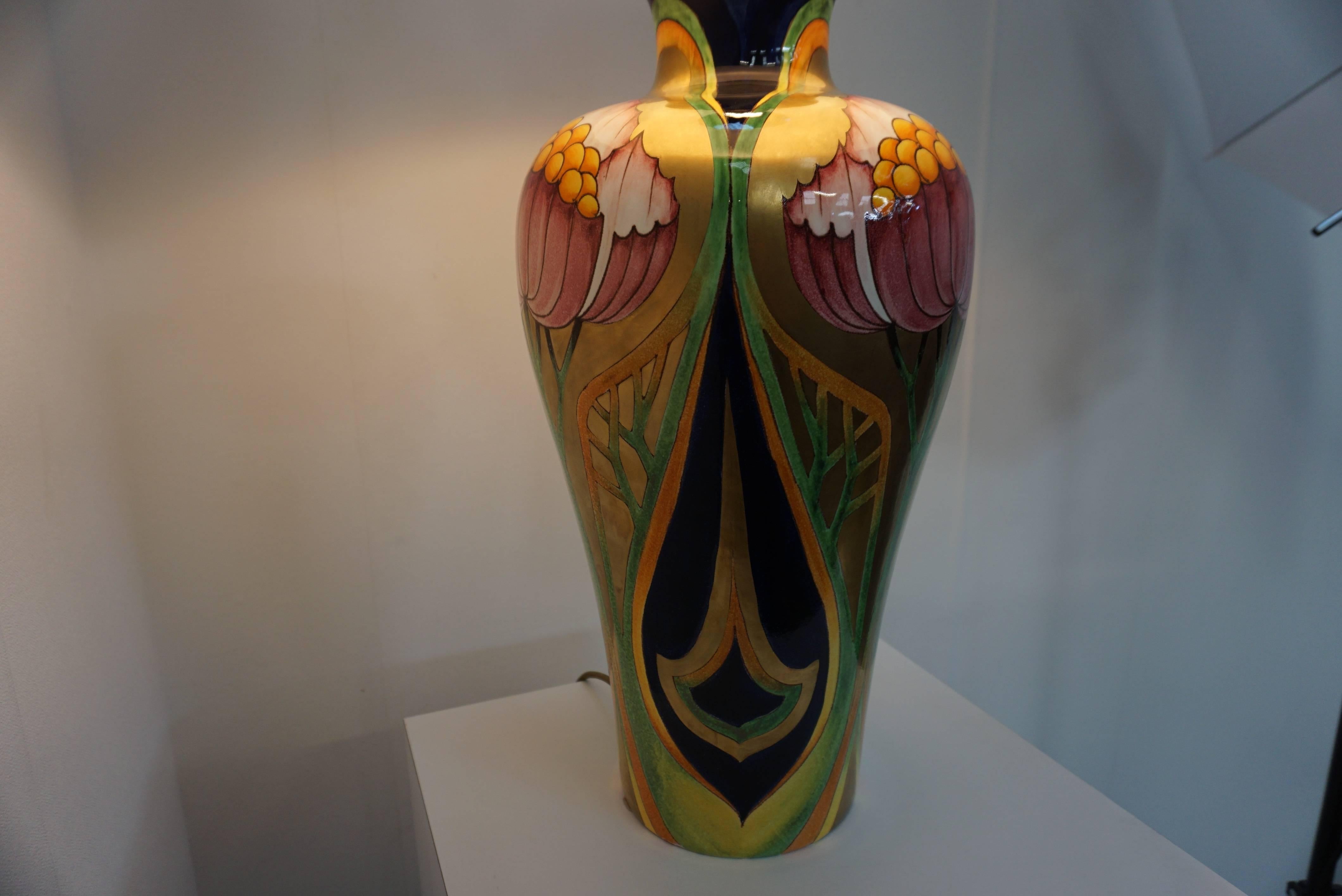 Lampe en céramique colorée de conception italienne par « Paolo Marioni » Excellent état - En vente à Tourcoing, FR