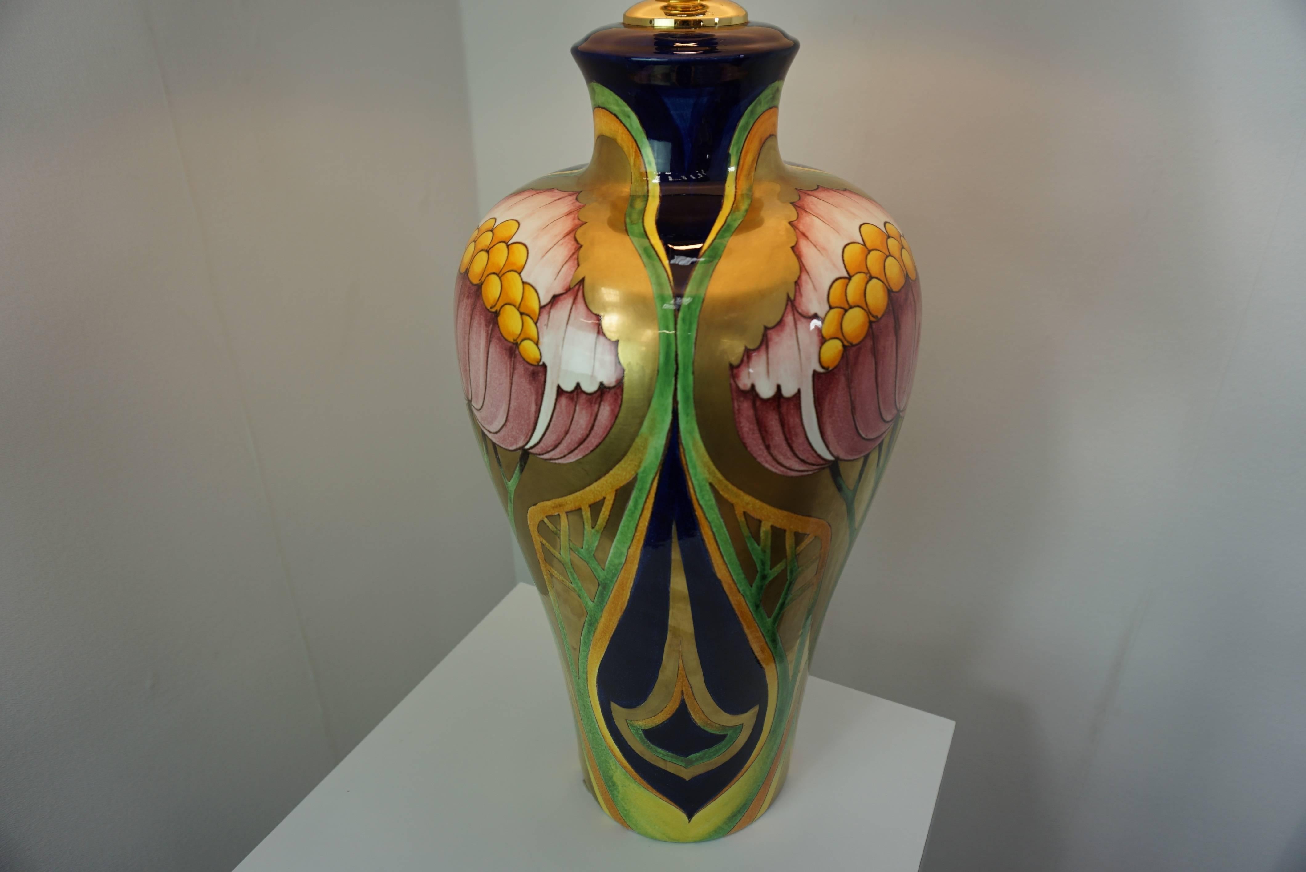 Lampe en céramique colorée de conception italienne par « Paolo Marioni » en vente 2