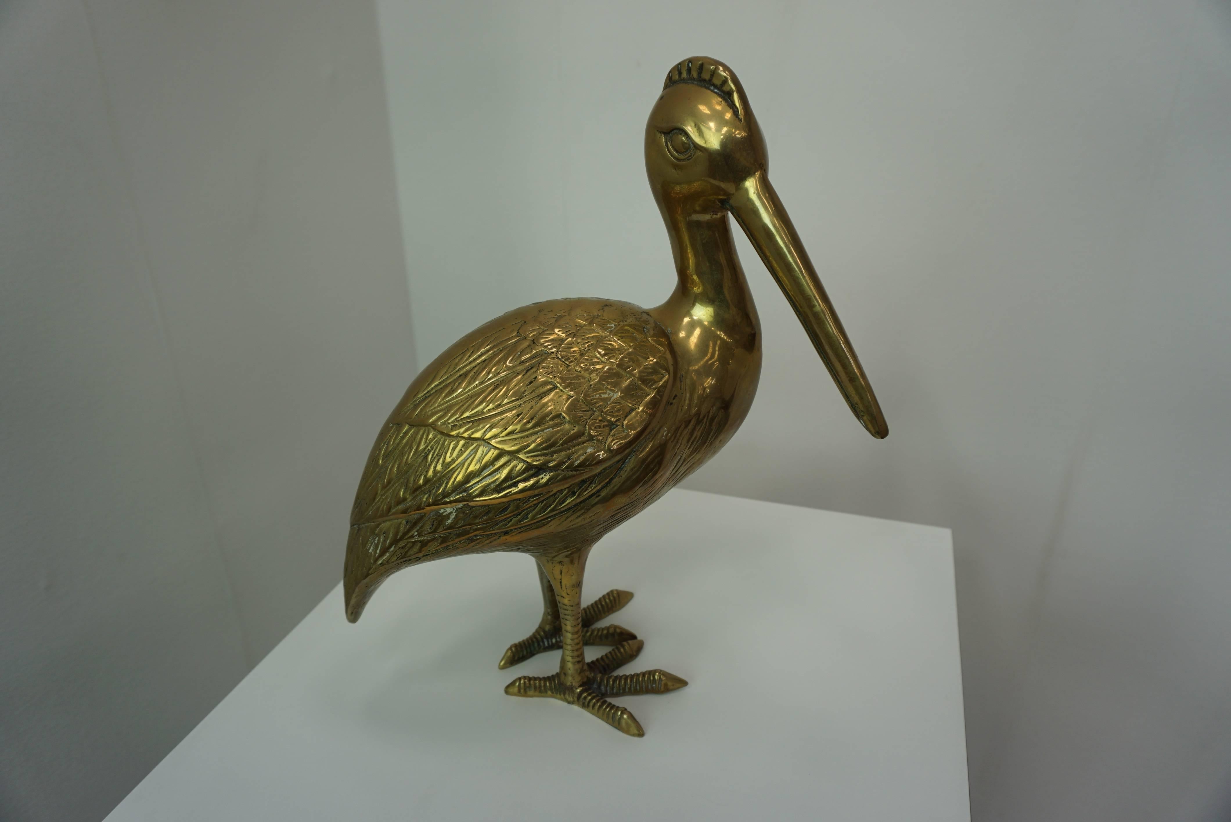 Large Brass Woodcock In Good Condition For Sale In Tourcoing, FR