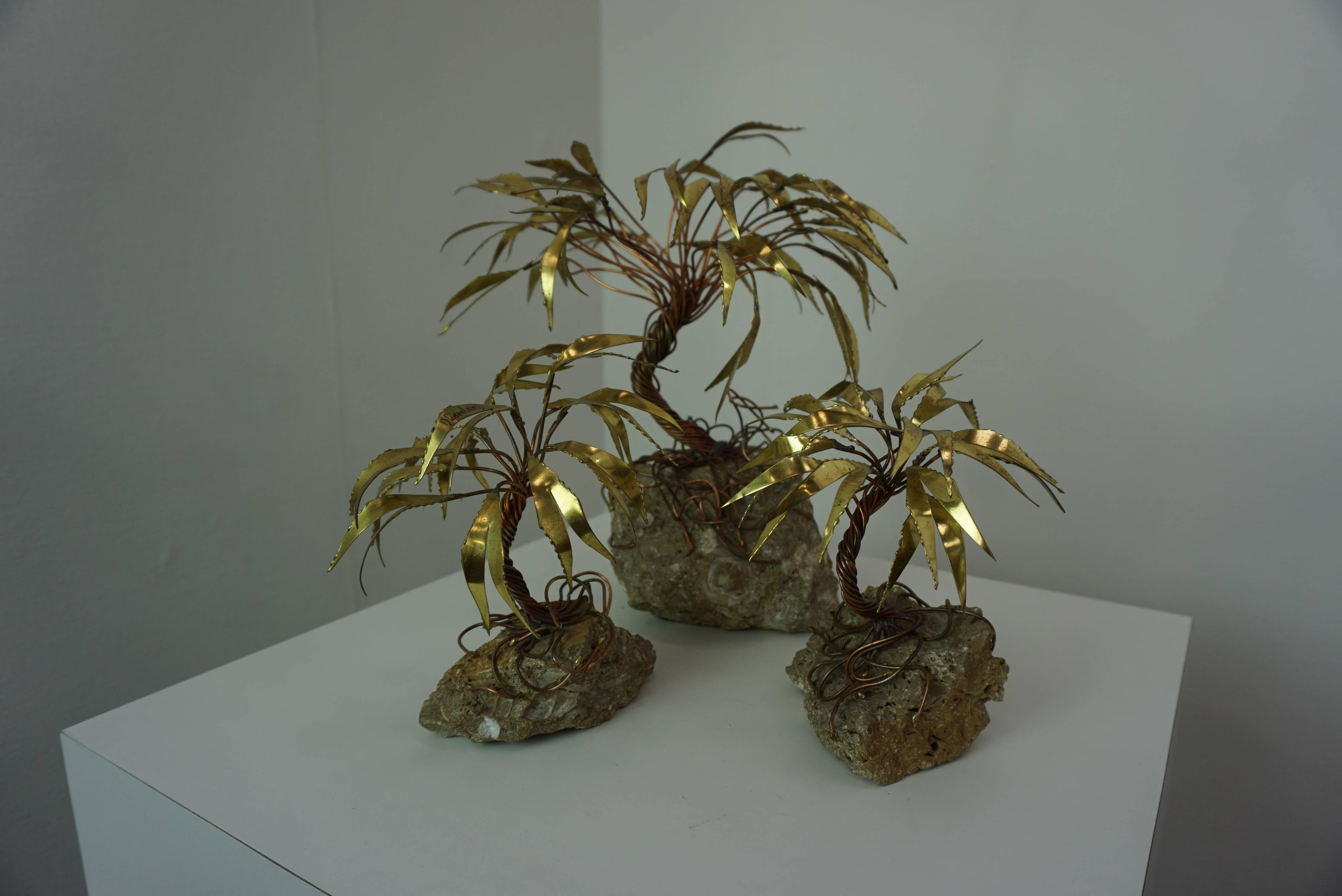 Palm Trees Forest / Vintage Sculptures by Daniel Dhaeseleer For Sale 1