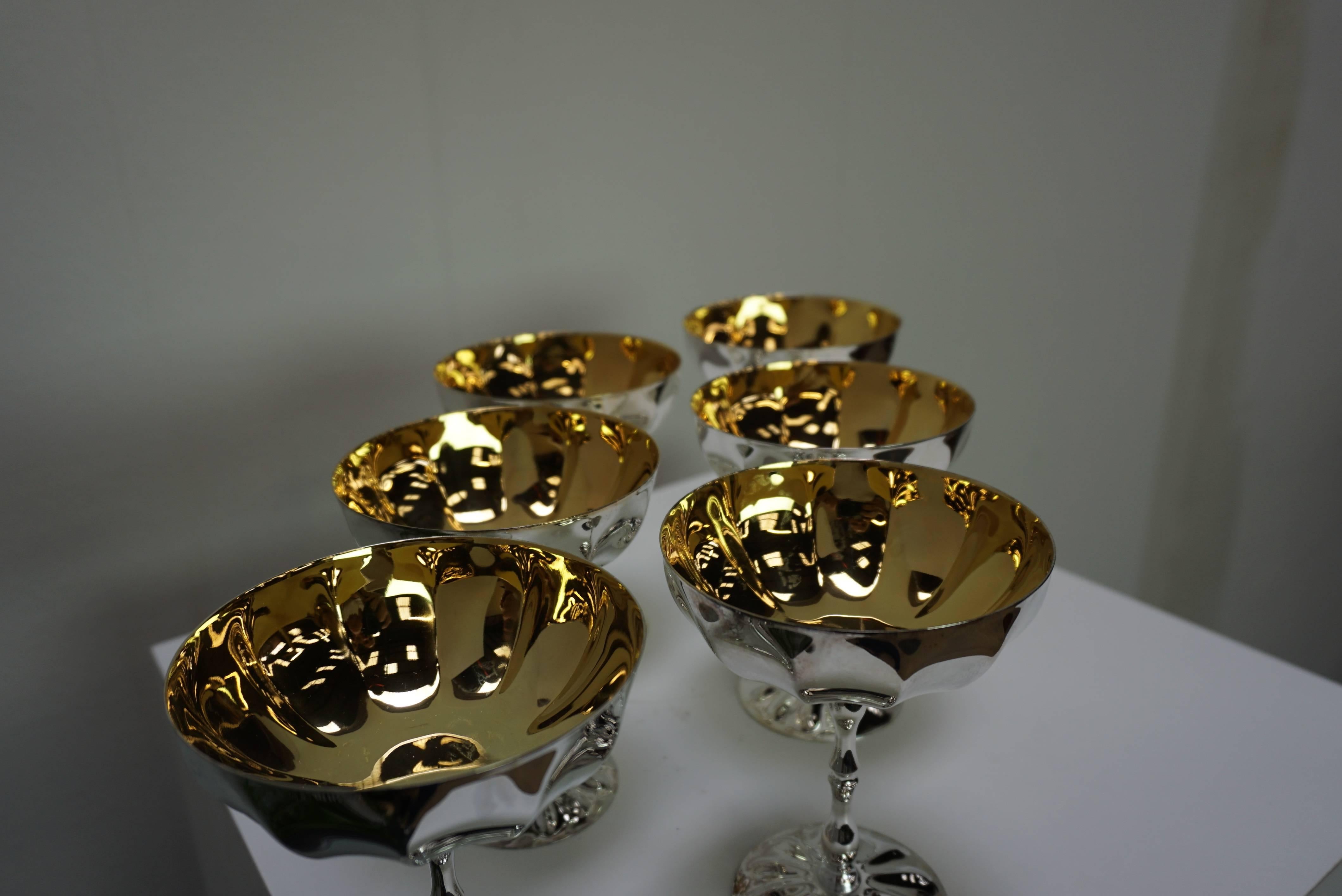 silver plated goblets