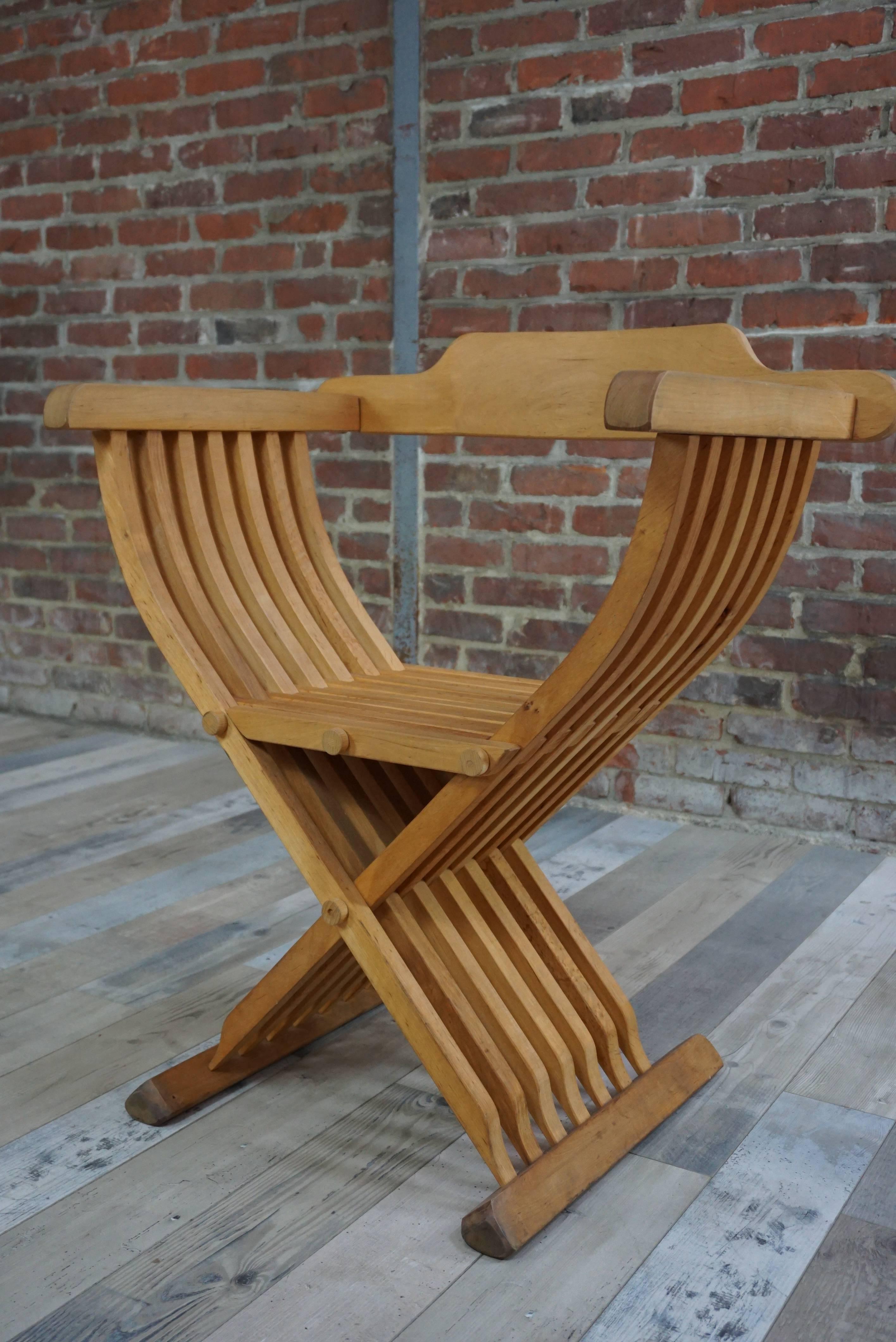 Solid Wood Folding Curule Armchair Called Savonarole 1