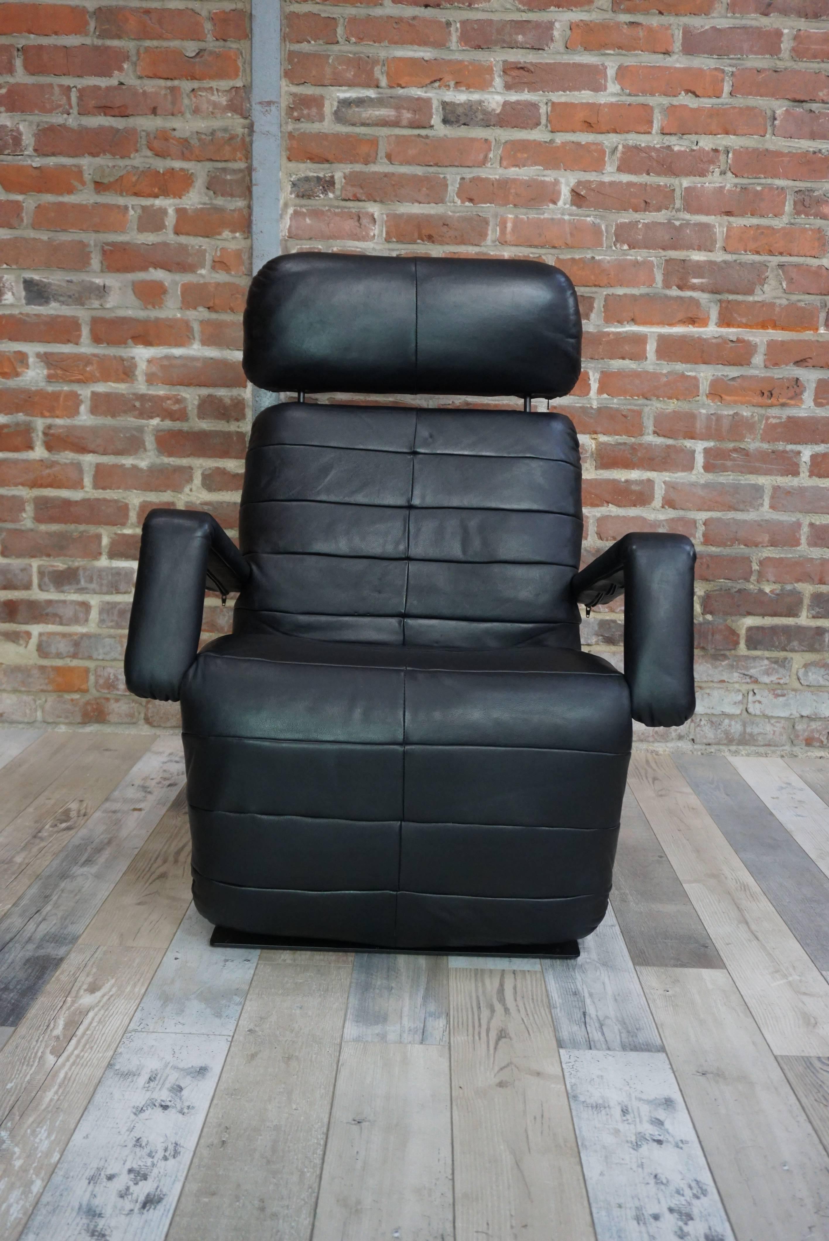 Leather Relax Armchair 'Chaise Longue' 4