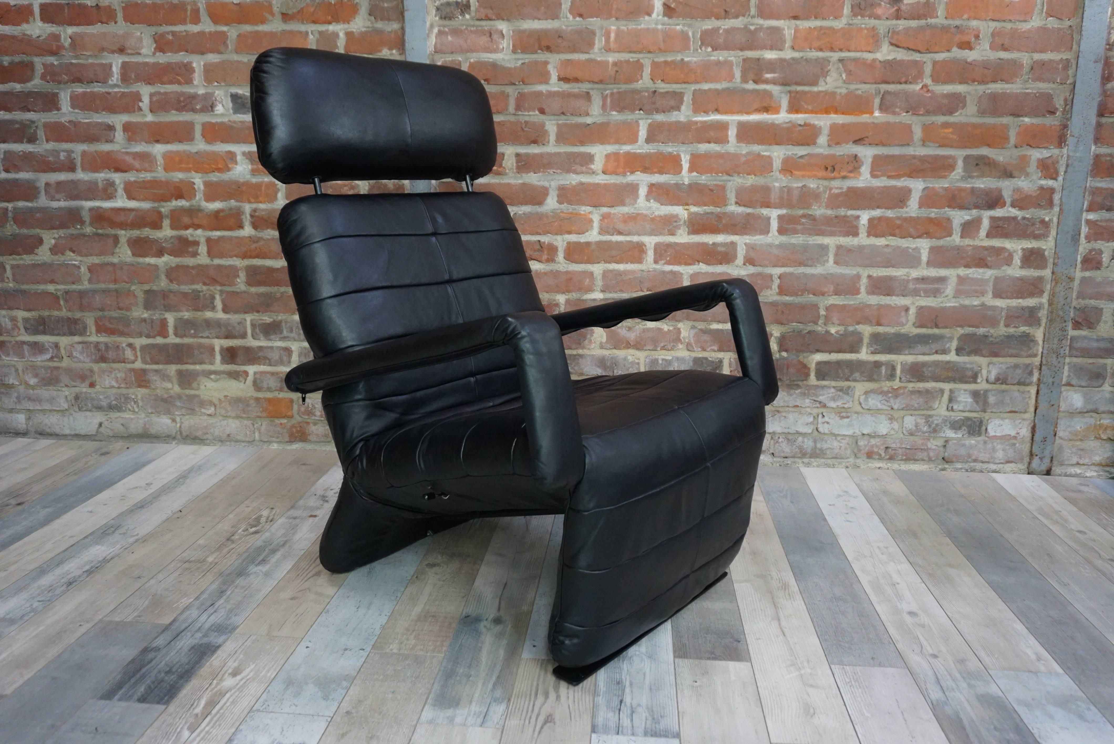 Leather Relax Armchair 'Chaise Longue' 1