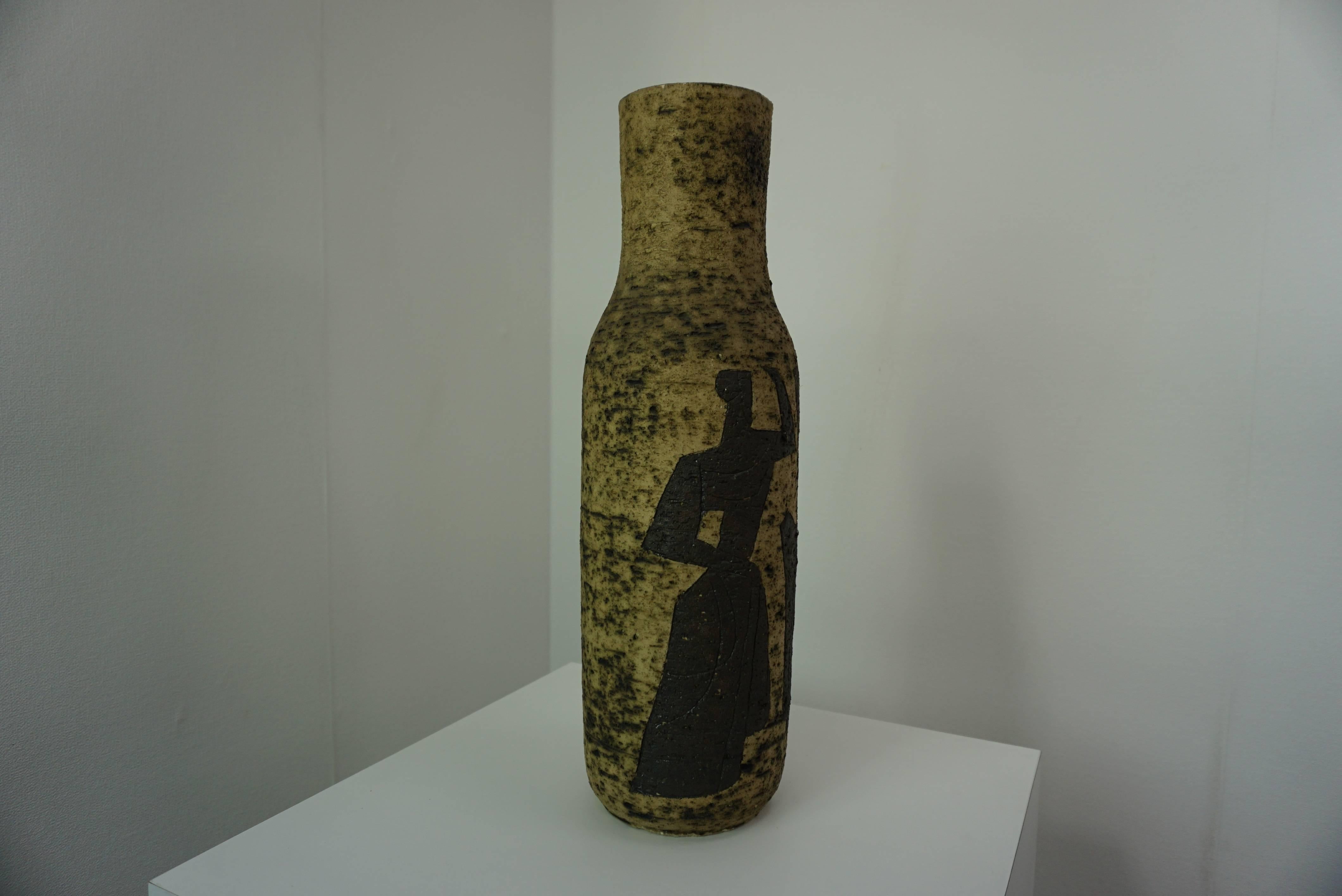 Ceramic Large Handmade Vase, 1960