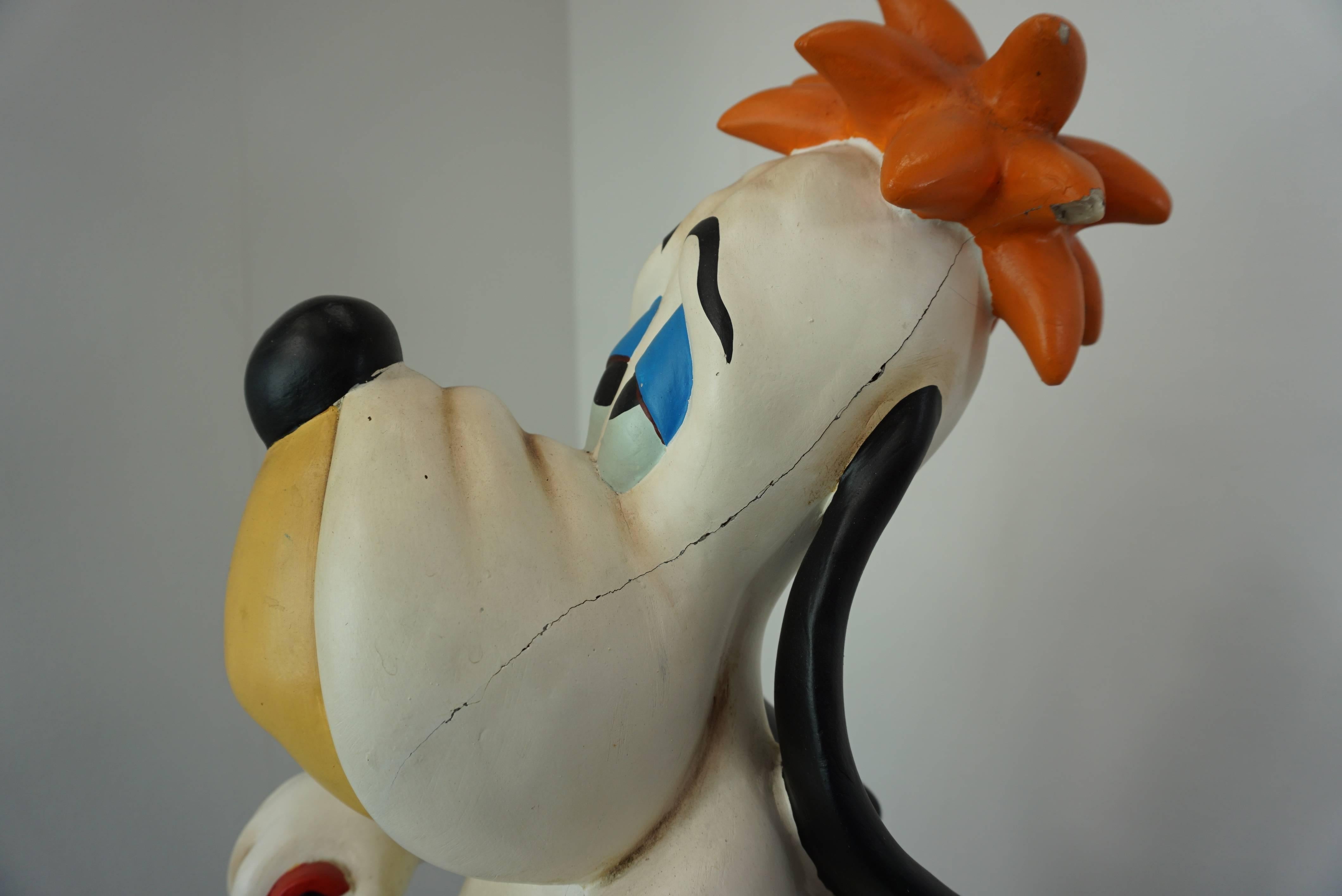 Droopy is an animated cartoon character from the Golden Age of American Animation. This great figurine is of excellent manufacture and old. The bike is made of solid metal. Some minor accidents are to be noted, visible in the photos. "You know