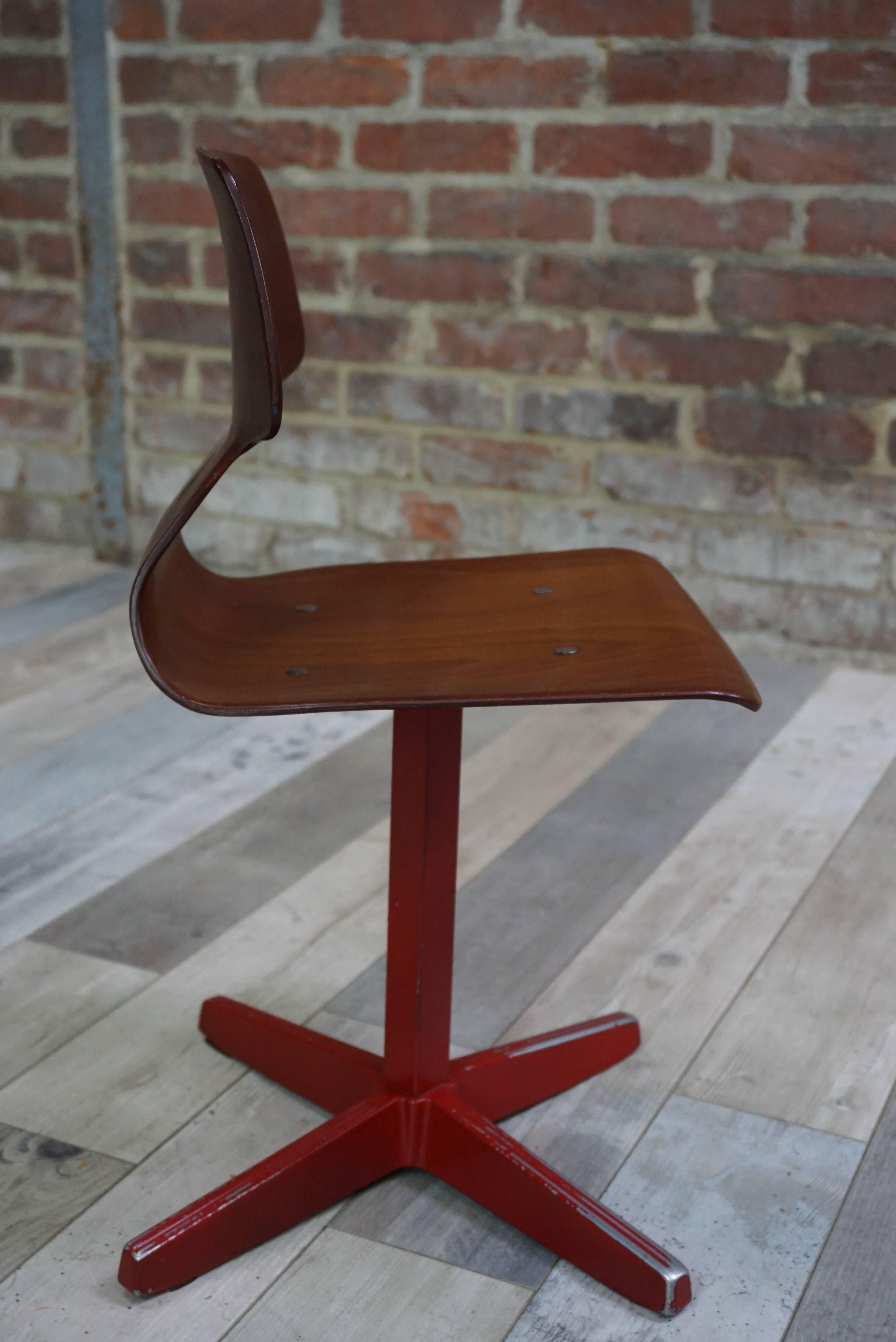 Dutch Galvanitas Children's Pagwood 1960s Little Chair For Sale