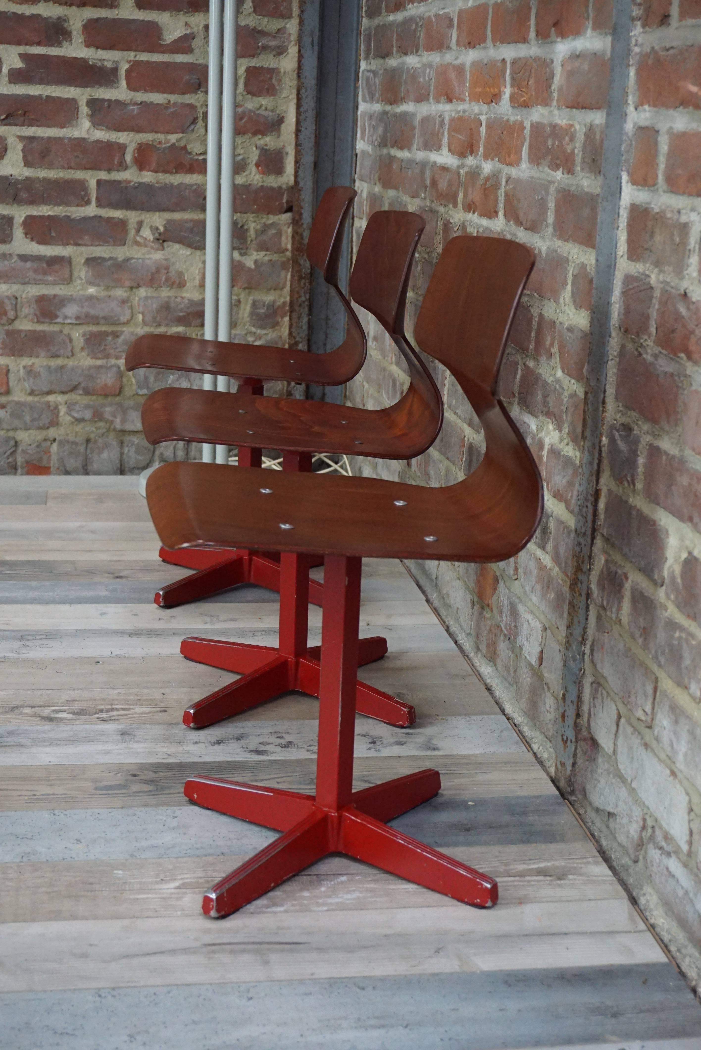 Dutch Galvanitas Children's Pagwood 1960s Chair For Sale