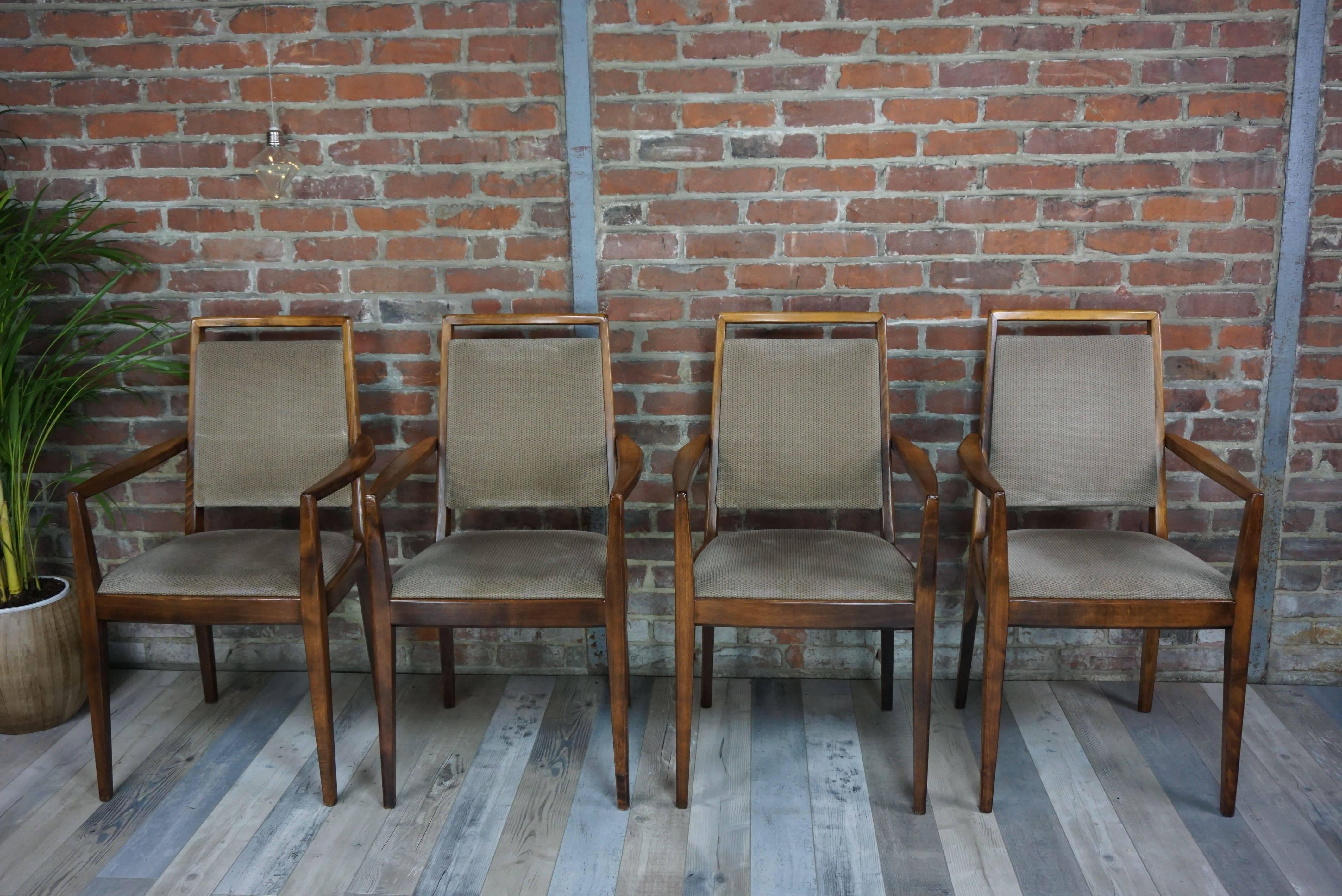 Mid-Century Modern Set of Six Scandinavian Chairs