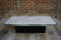 Vintage Coffee Table Marble White and Chrome