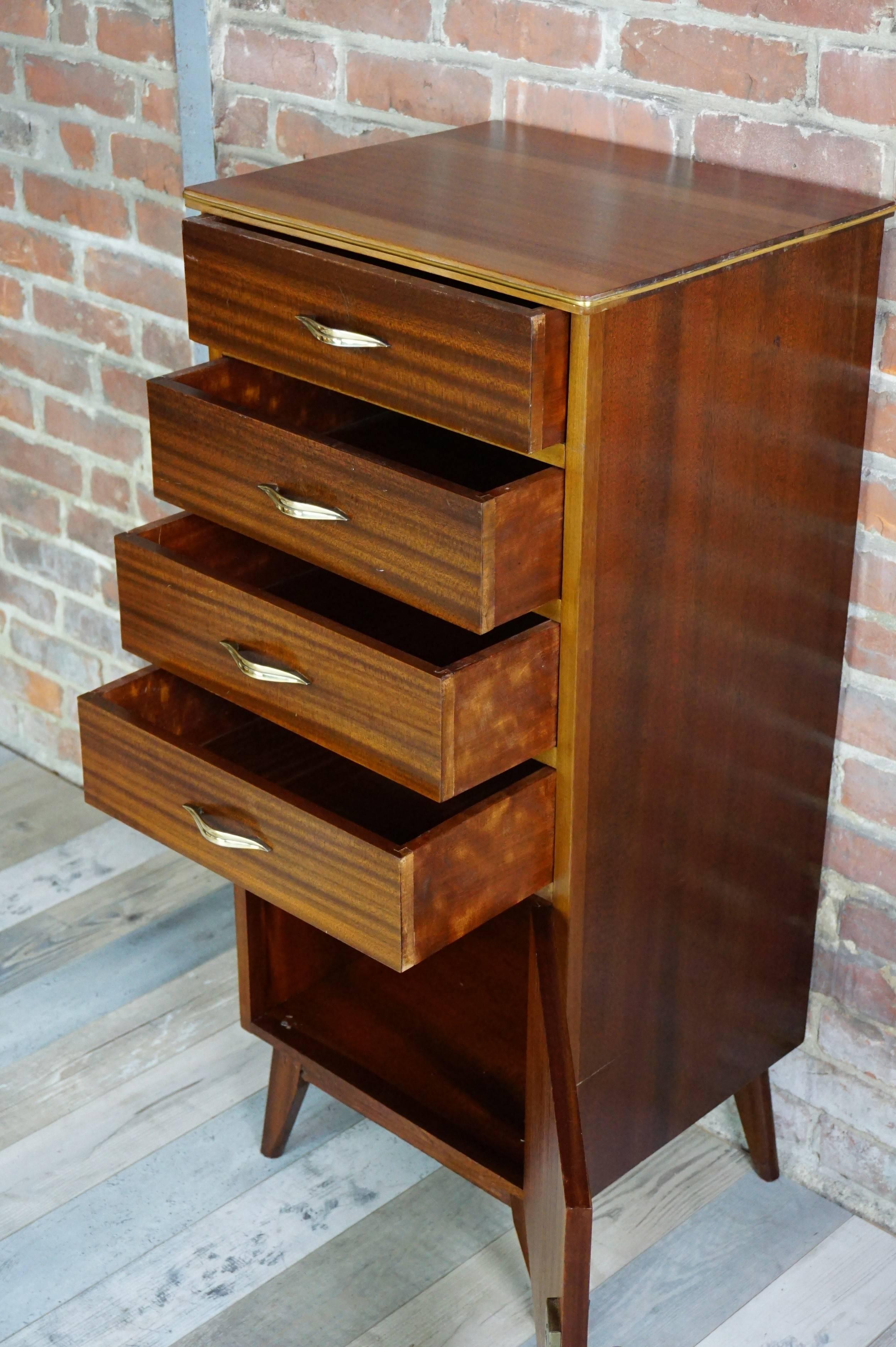20th Century High Chest of Drawers Design from the 1950s
