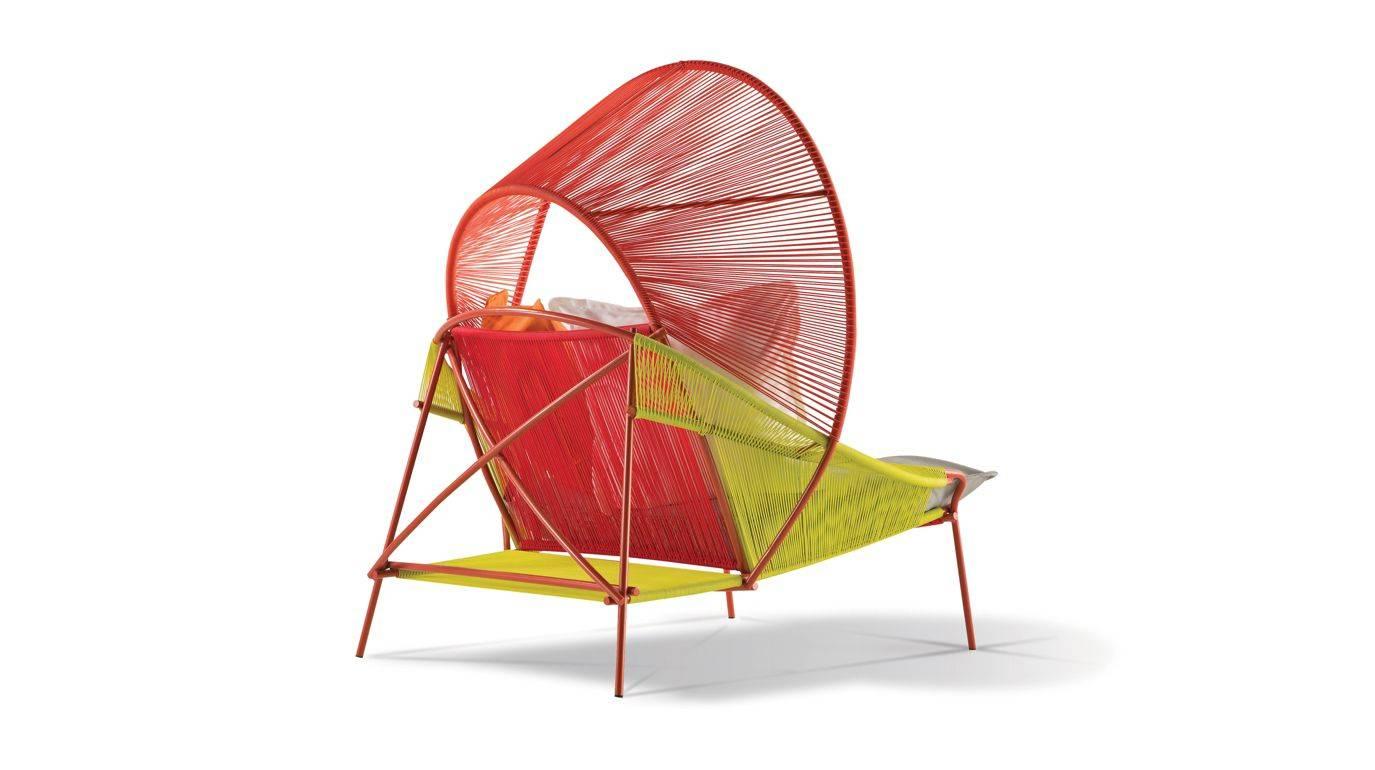 Mid-Century Modern Outdoor Lounge Armchair Design by Stephen Burks European Edition