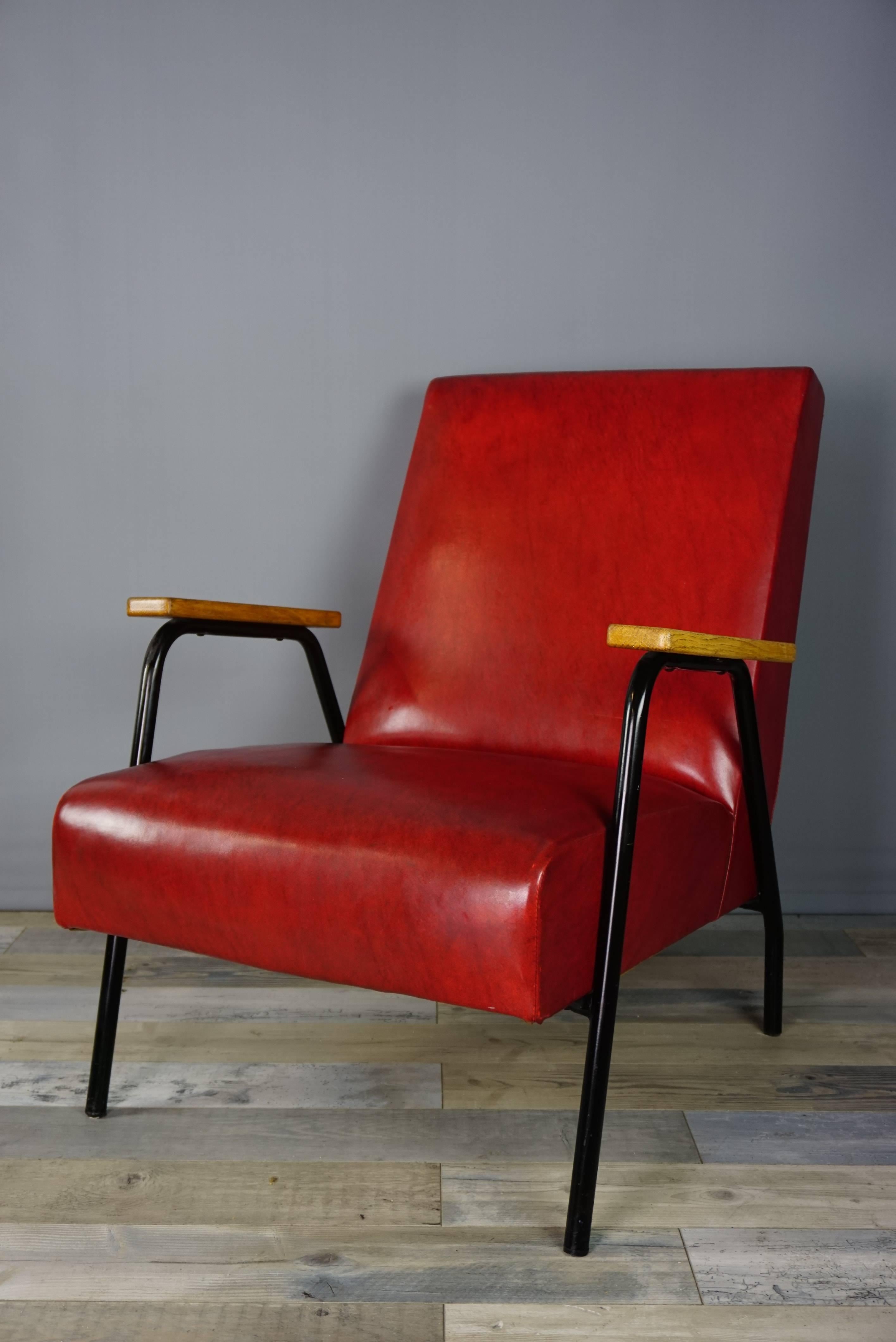 Mid-Century Modern Pierre Guariche French Design of the 1950s Armchair 
