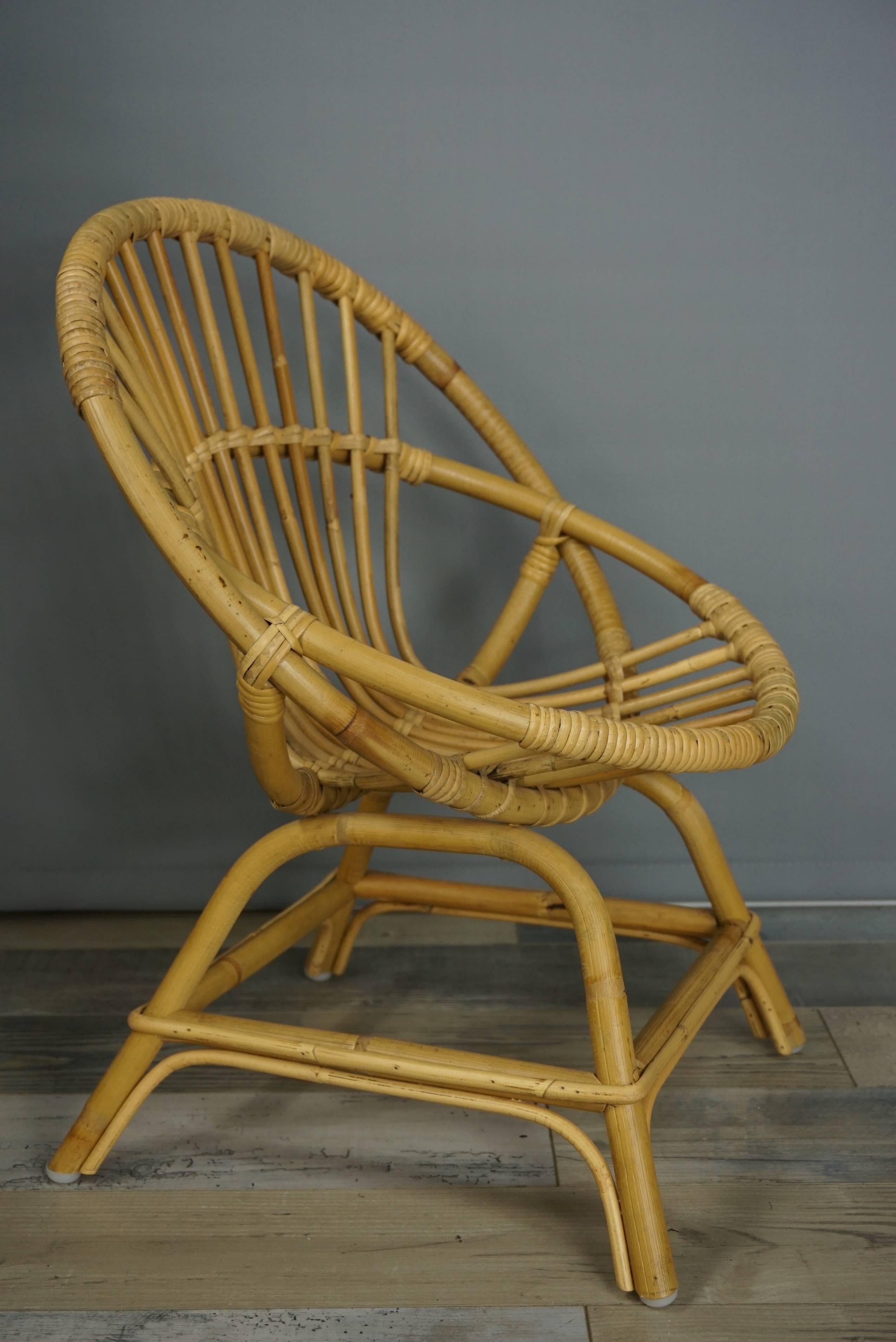 Armchair in Natural Rattan Cane excellent quality

Seat height 43
