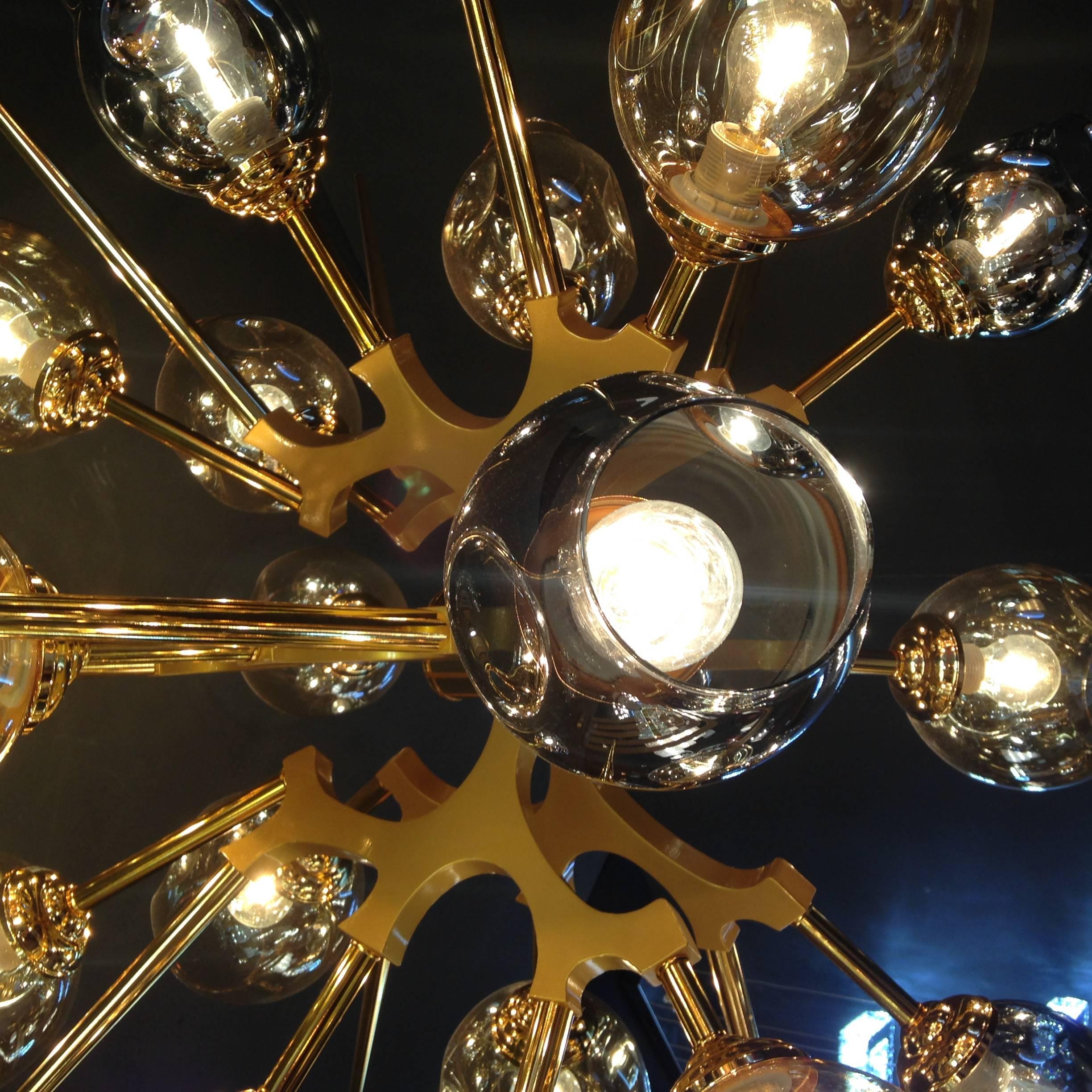 European Masterful metal chandelier For Sale