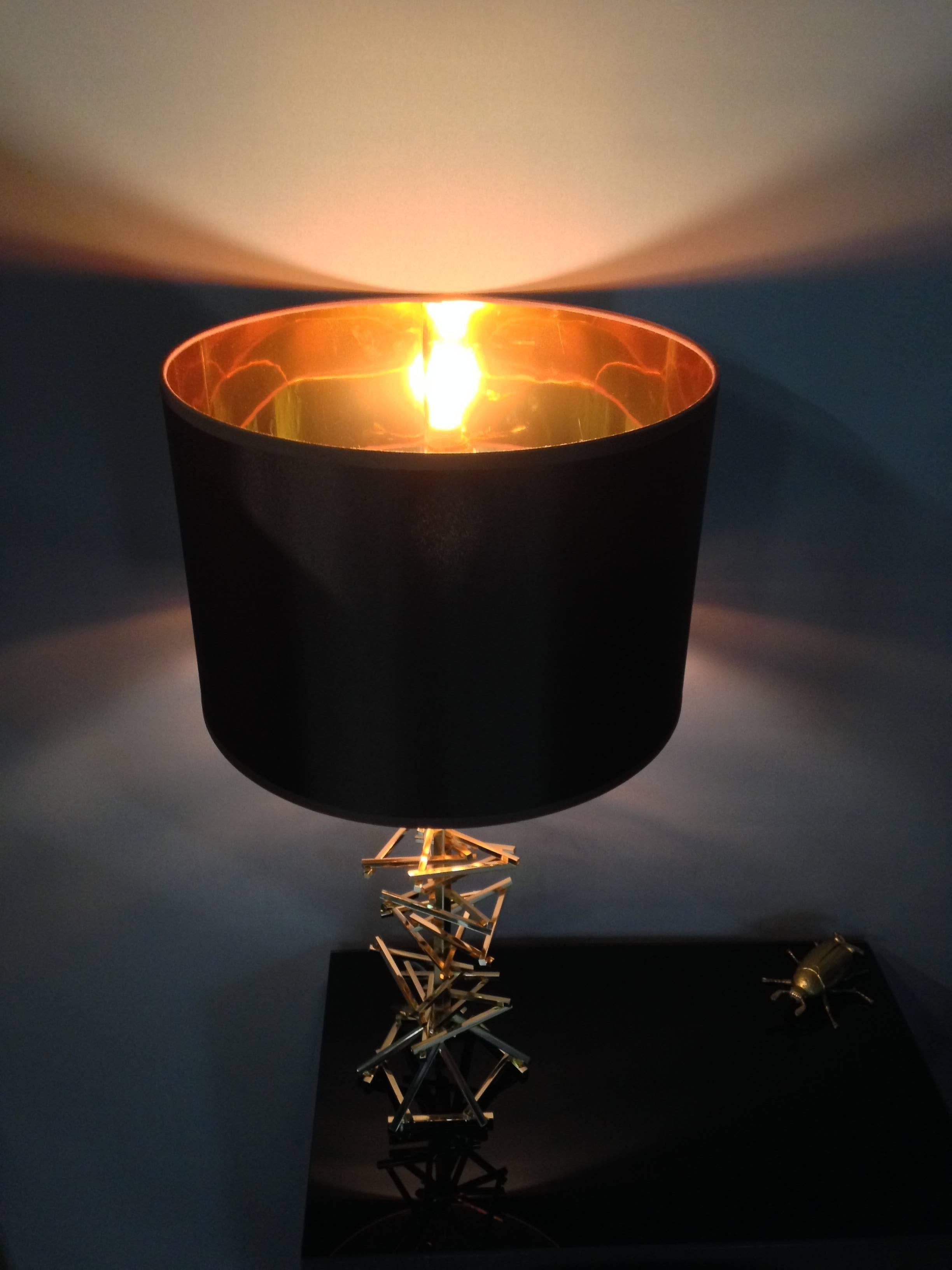 European Gold Metal Table Lamp