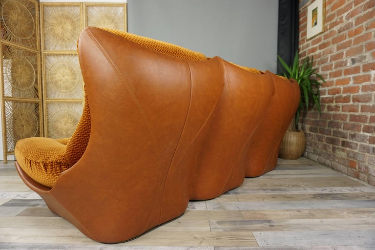 1970s Space Age Sofa and Pair of Armchairs For Sale at 1stdibs