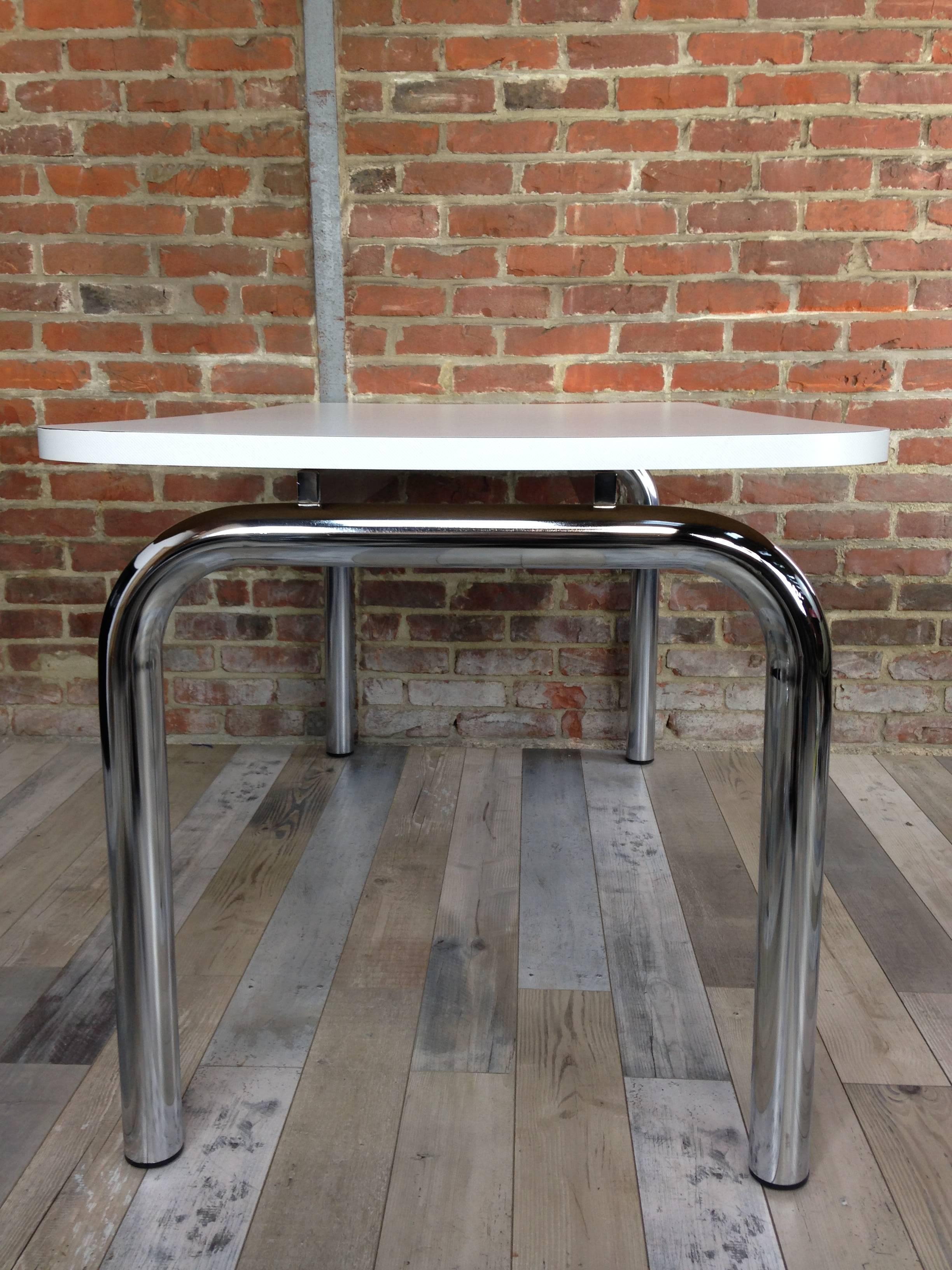 Dutch Design Of The 60's Chrome And Formica Dining Table 1